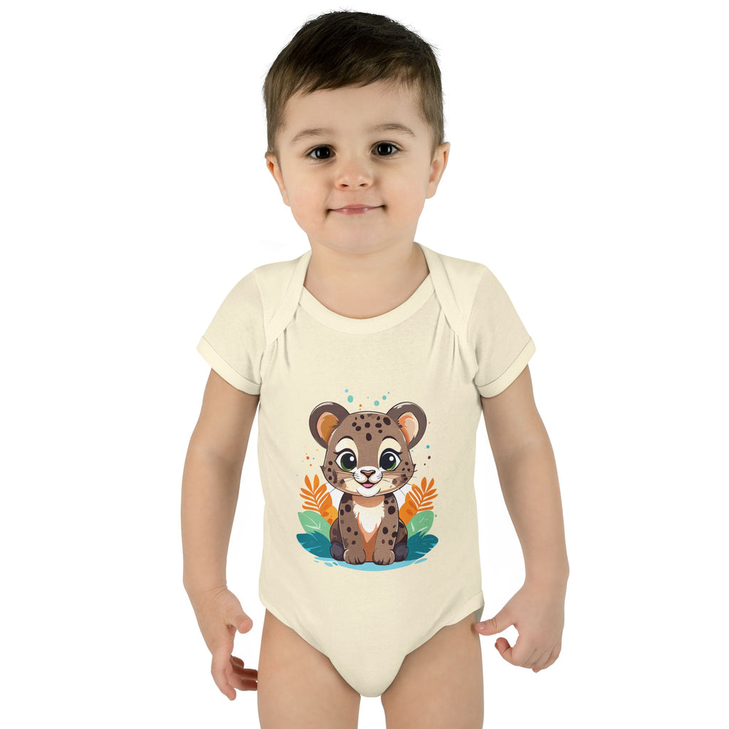 Cute Cheetah Baby Bodysuit — Adorable Infant Onesie with Safari Cat Design