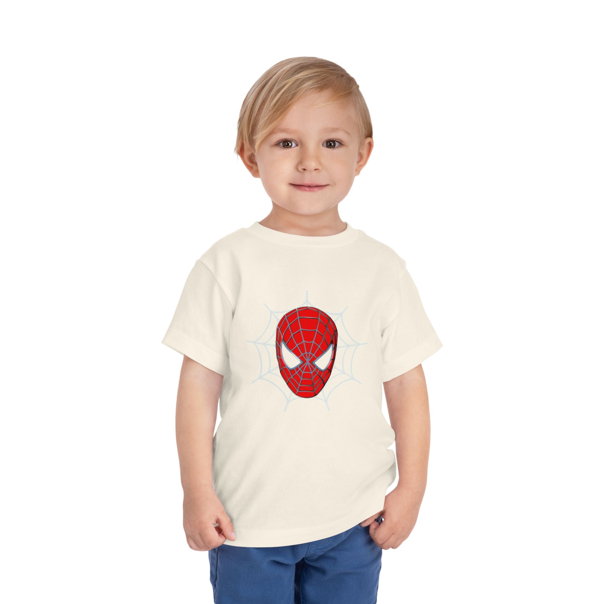 Spider Mask Toddler Tee — Cute Web Hero Graphic Shirt