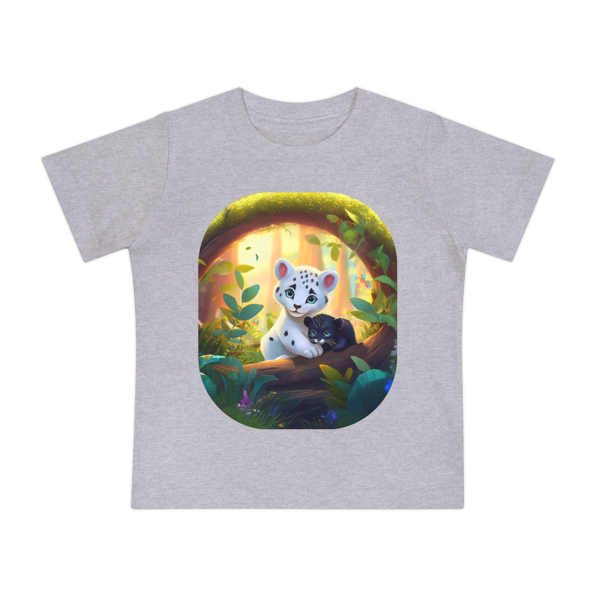 Baby T-Shirt — Forest Cub Illustration Cute Snow Leopard Print