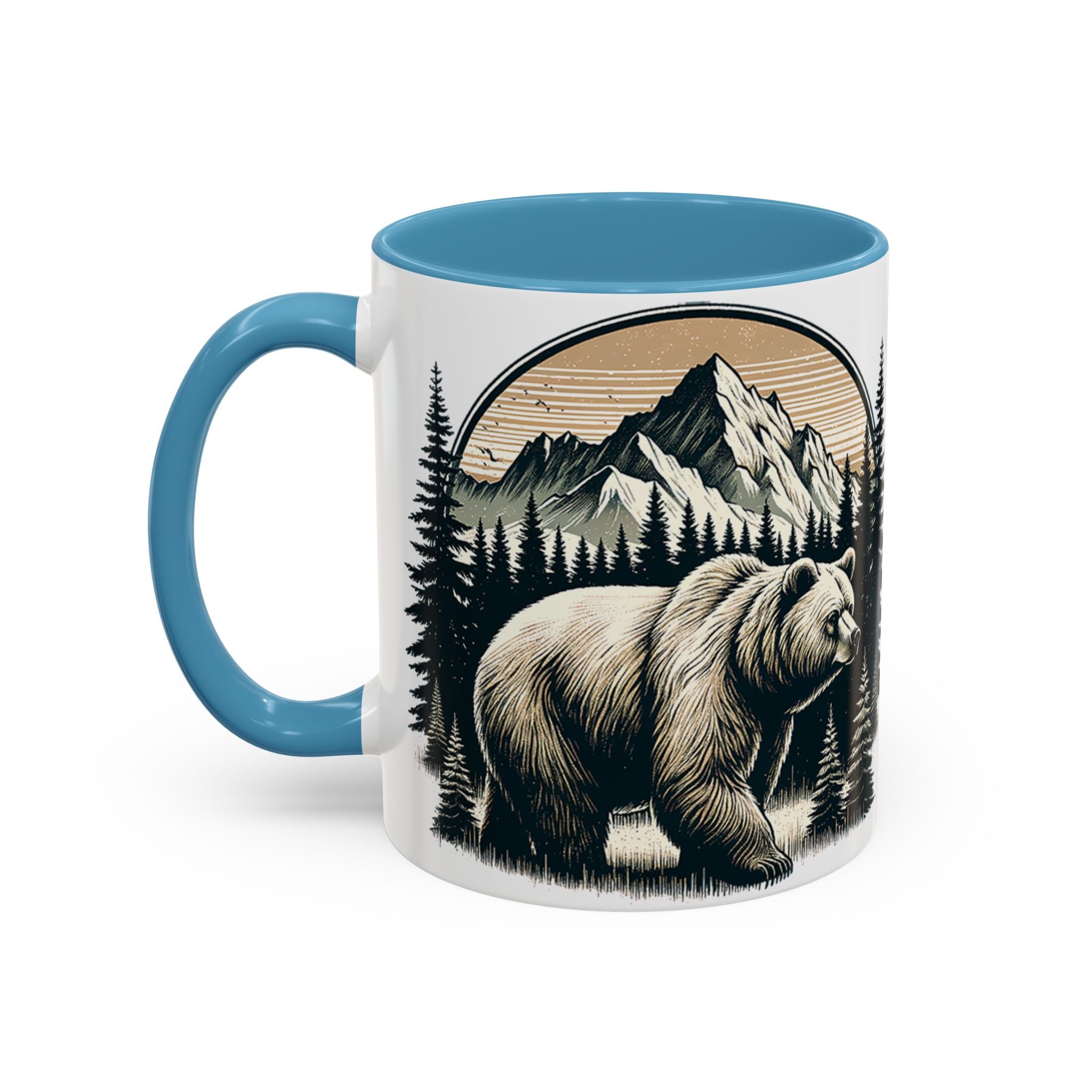 Bear Forest Coffee Mug — Mountain Wildlife Accent Mug (11/15oz)