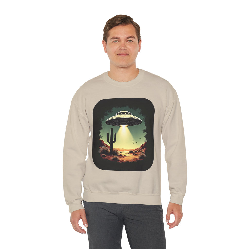 UFO Desert Abduction Crewneck Sweatshirt