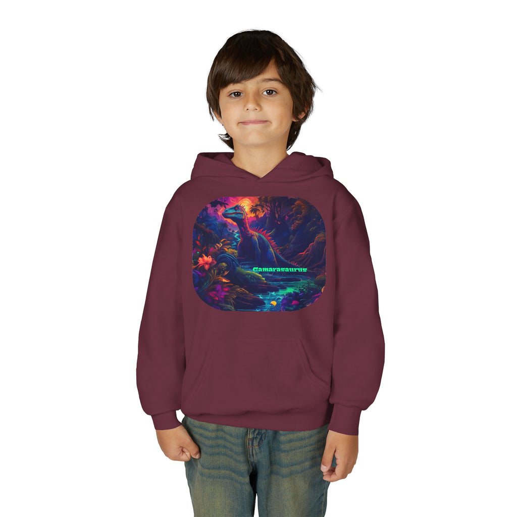 Youth Hoodie — Neon Cyber Jungle Graphic "CONSUMER"
