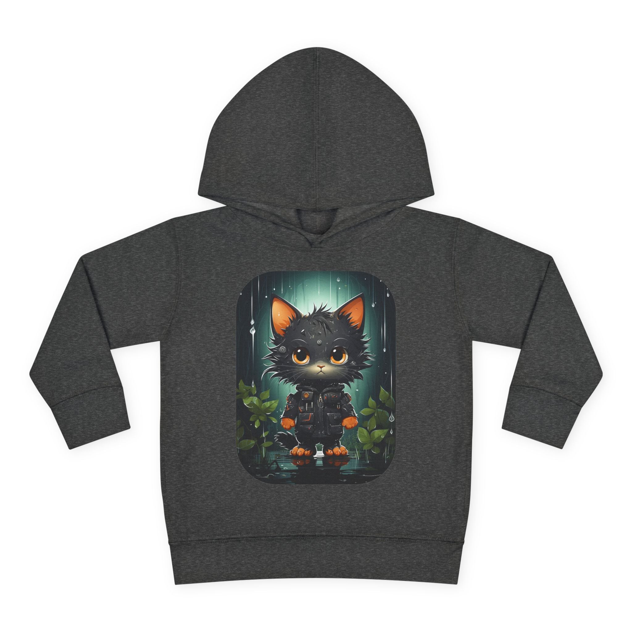 Toddler Hoodie — Cute Forest Black Cat Pullover