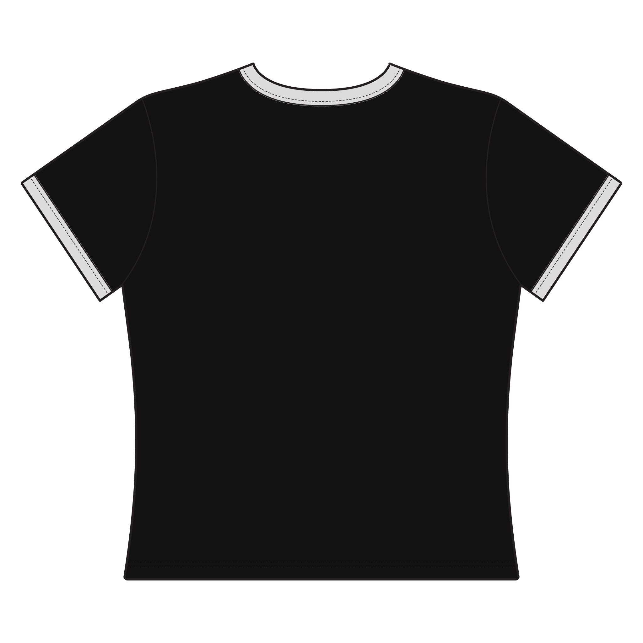 Colorful Whimsical Cat Ringer Tee