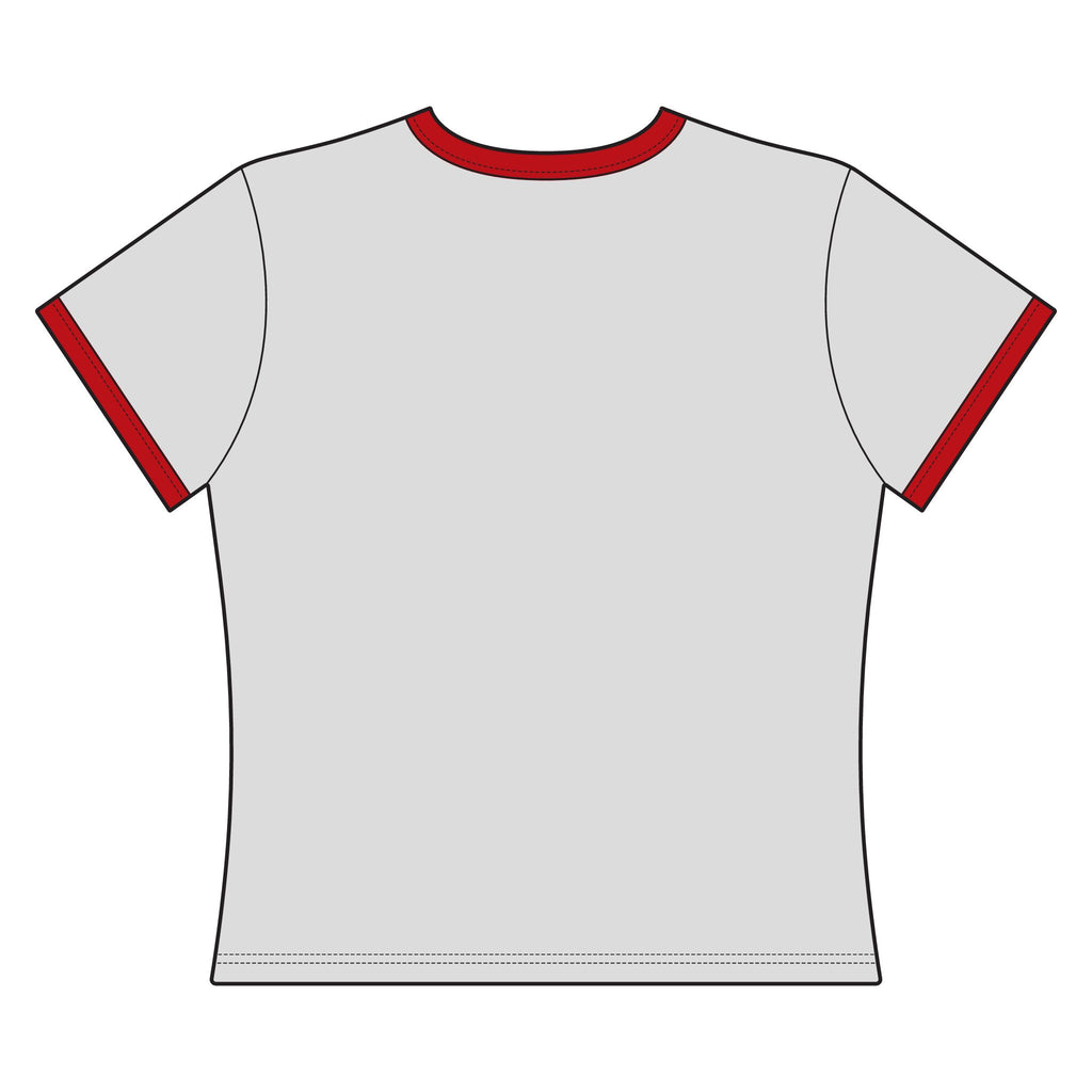Colorful Whimsical Cat Ringer Tee