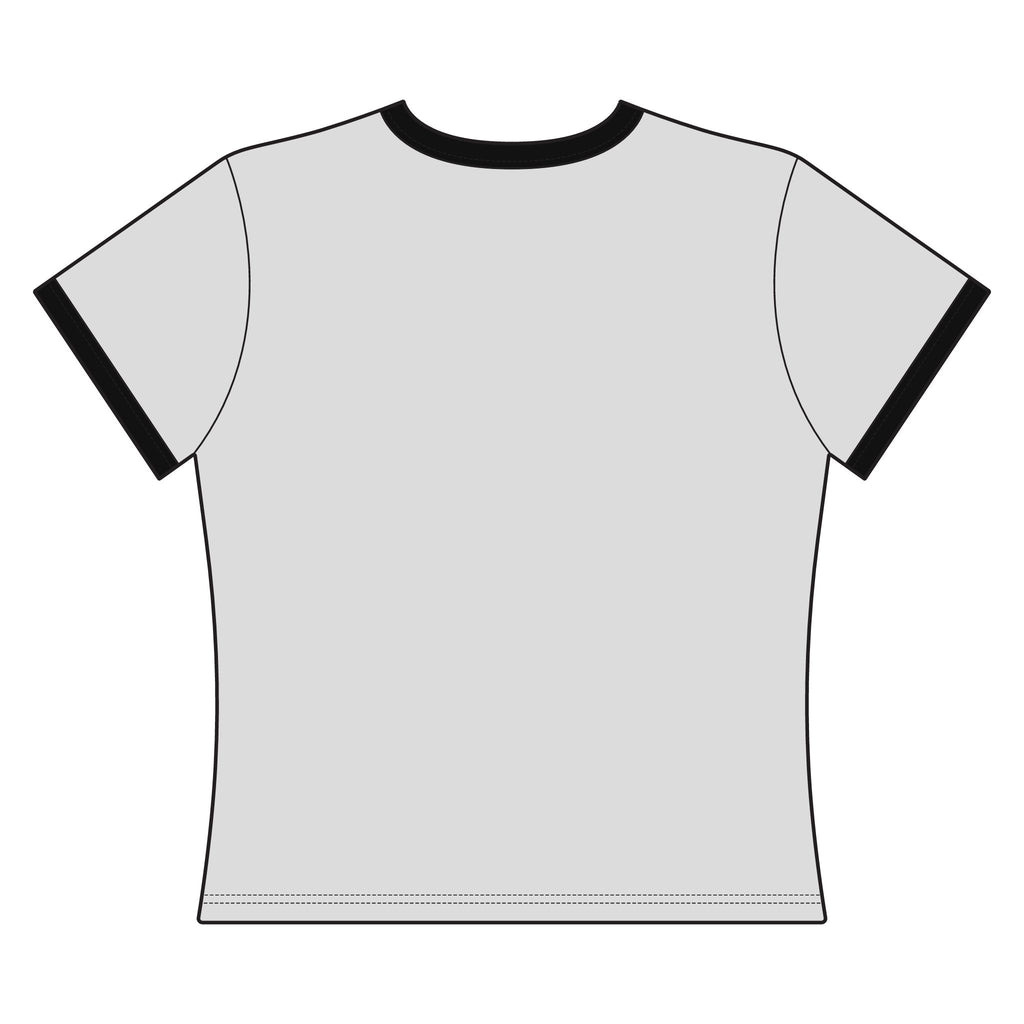 Colorful Whimsical Cat Ringer Tee