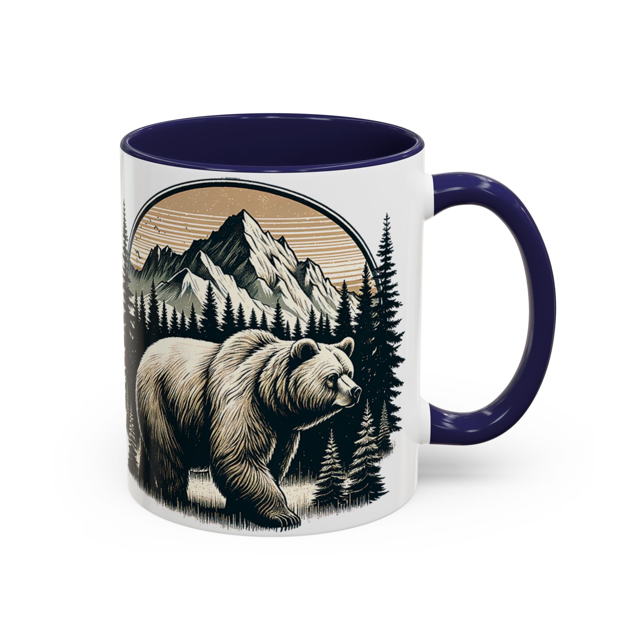 Bear Forest Coffee Mug — Mountain Wildlife Accent Mug (11/15oz)