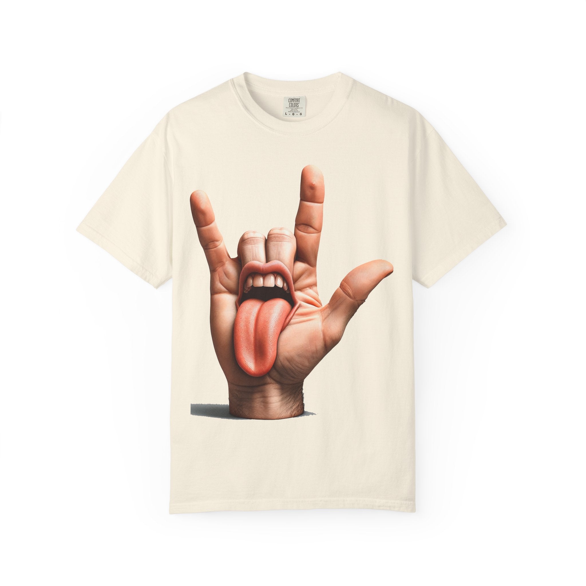 Graphic T-Shirt — Rock Hand Tongue Design