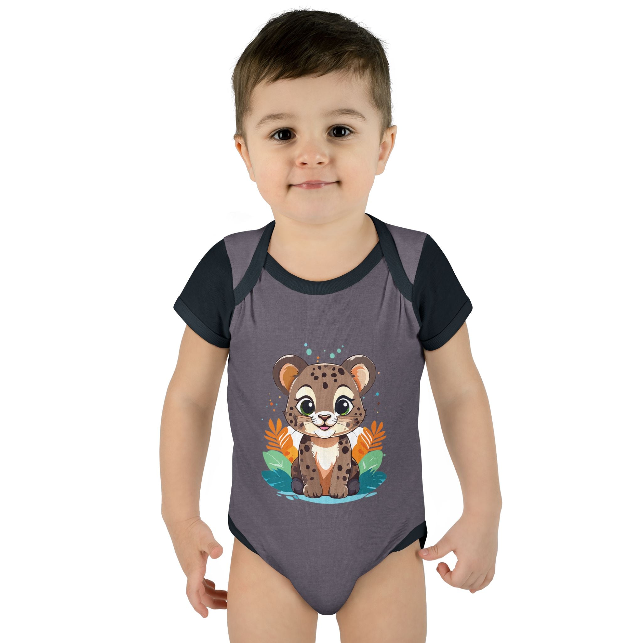 Cute Cheetah Baby Bodysuit — Adorable Infant Onesie with Safari Cat Design