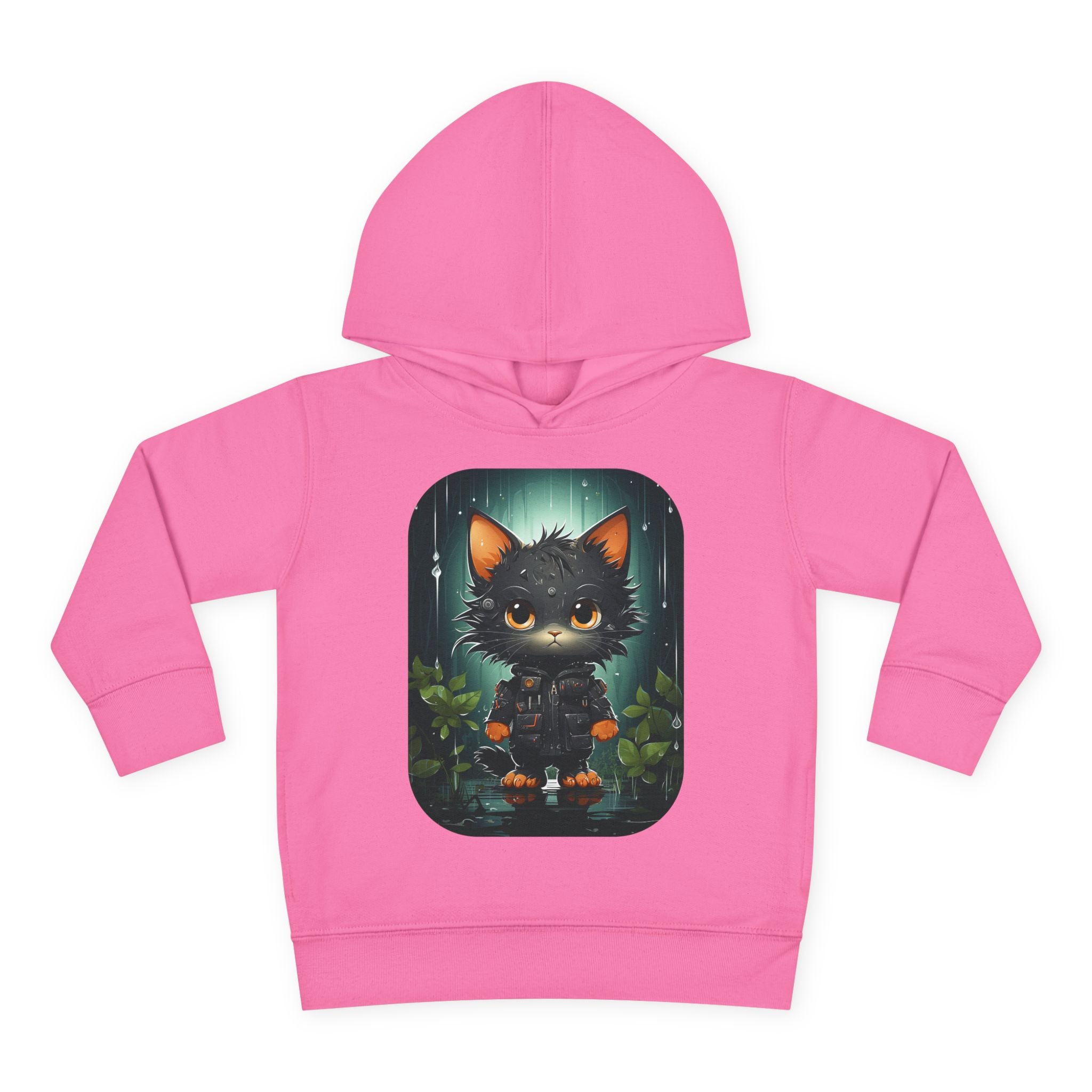 Toddler Hoodie — Cute Forest Black Cat Pullover