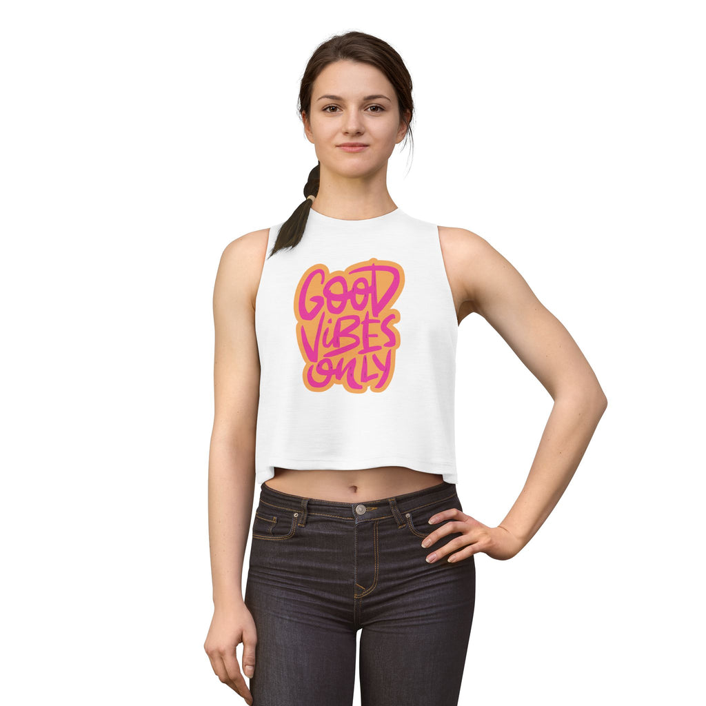 Good Vibes Only Crop Top - Women's Positive Graphic Tank