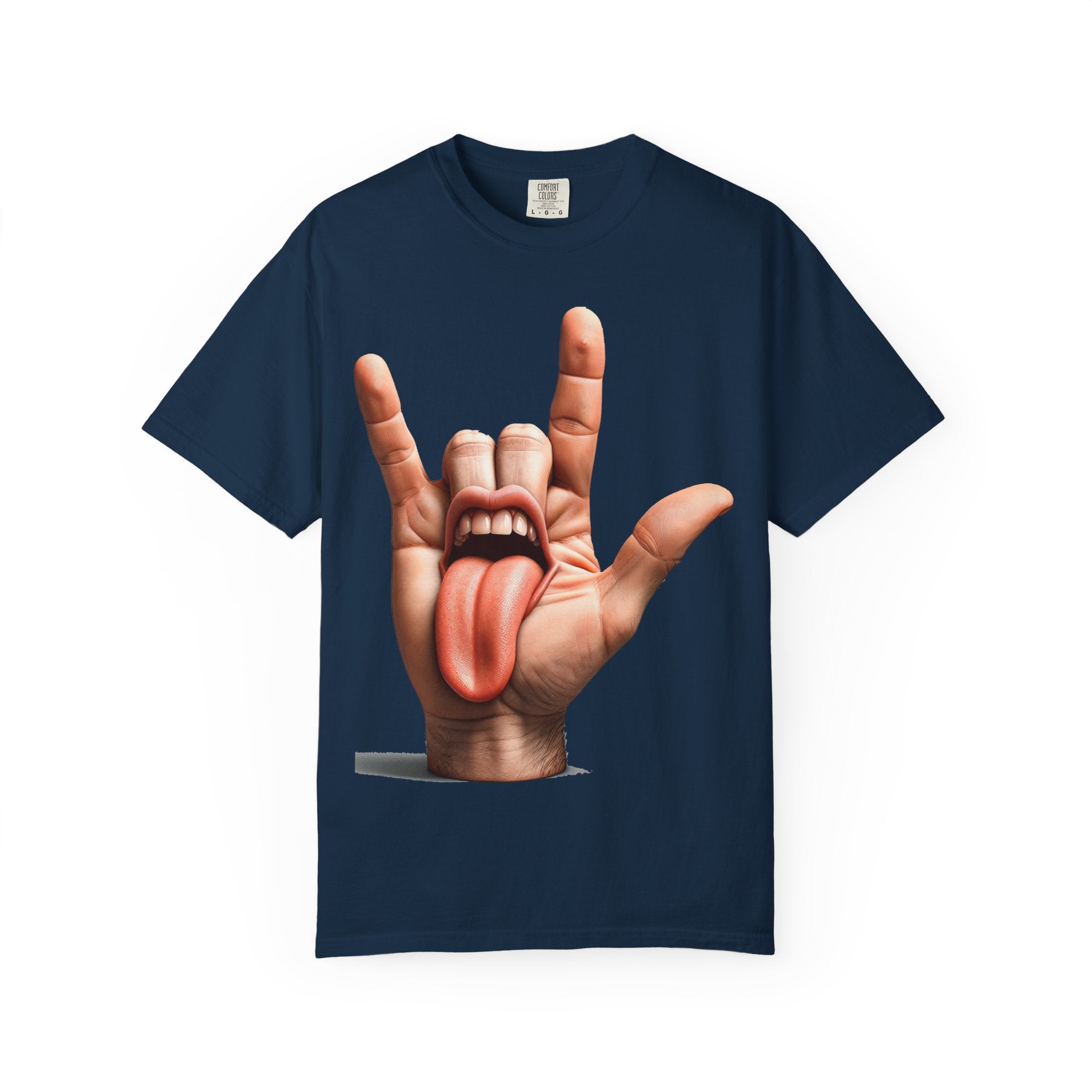Graphic T-Shirt — Rock Hand Tongue Design
