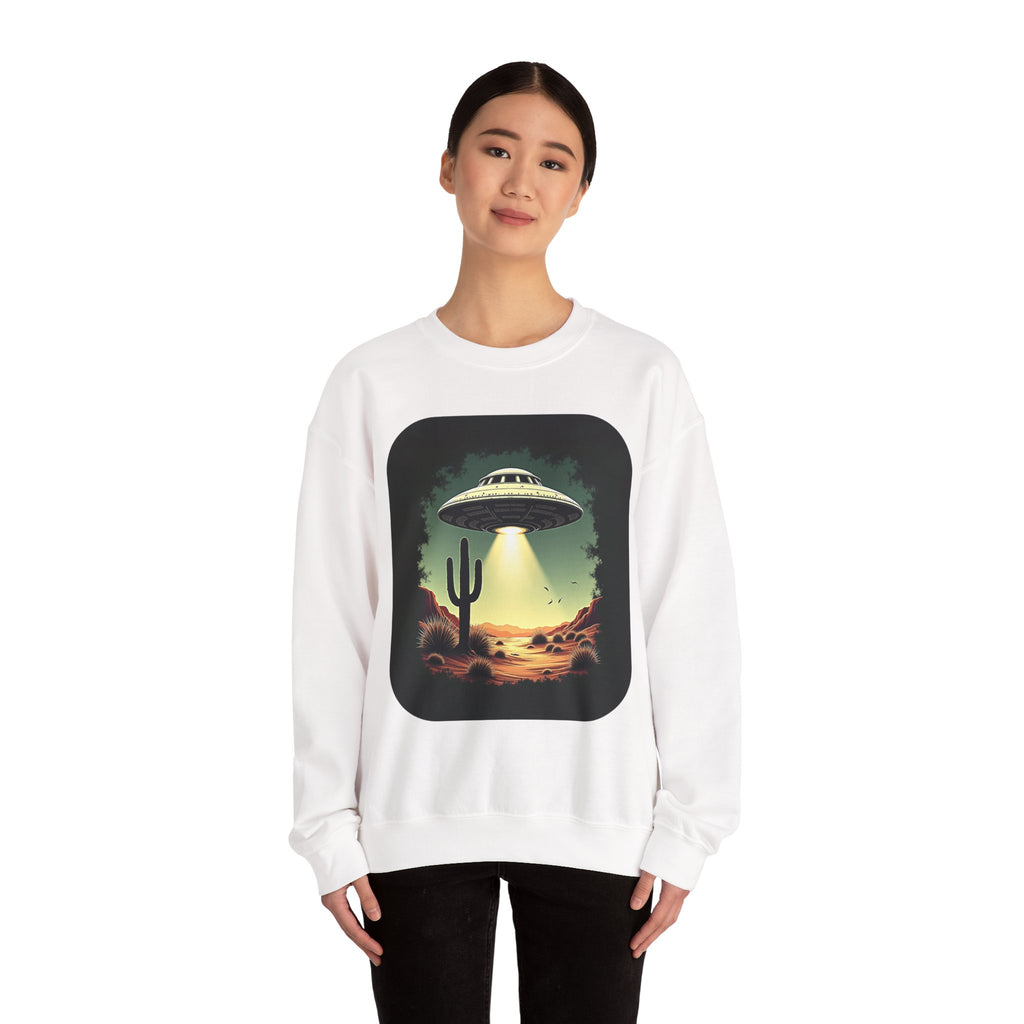 UFO Desert Abduction Crewneck Sweatshirt