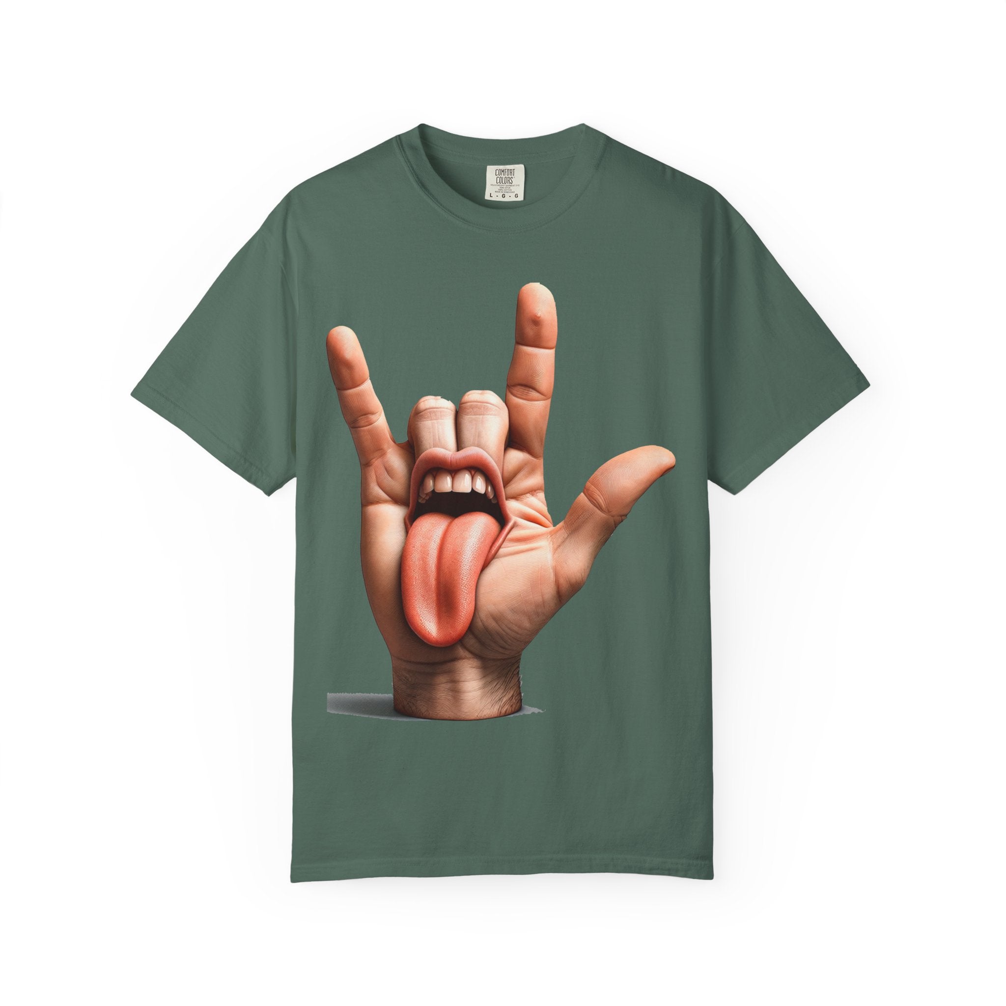 Graphic T-Shirt — Rock Hand Tongue Design