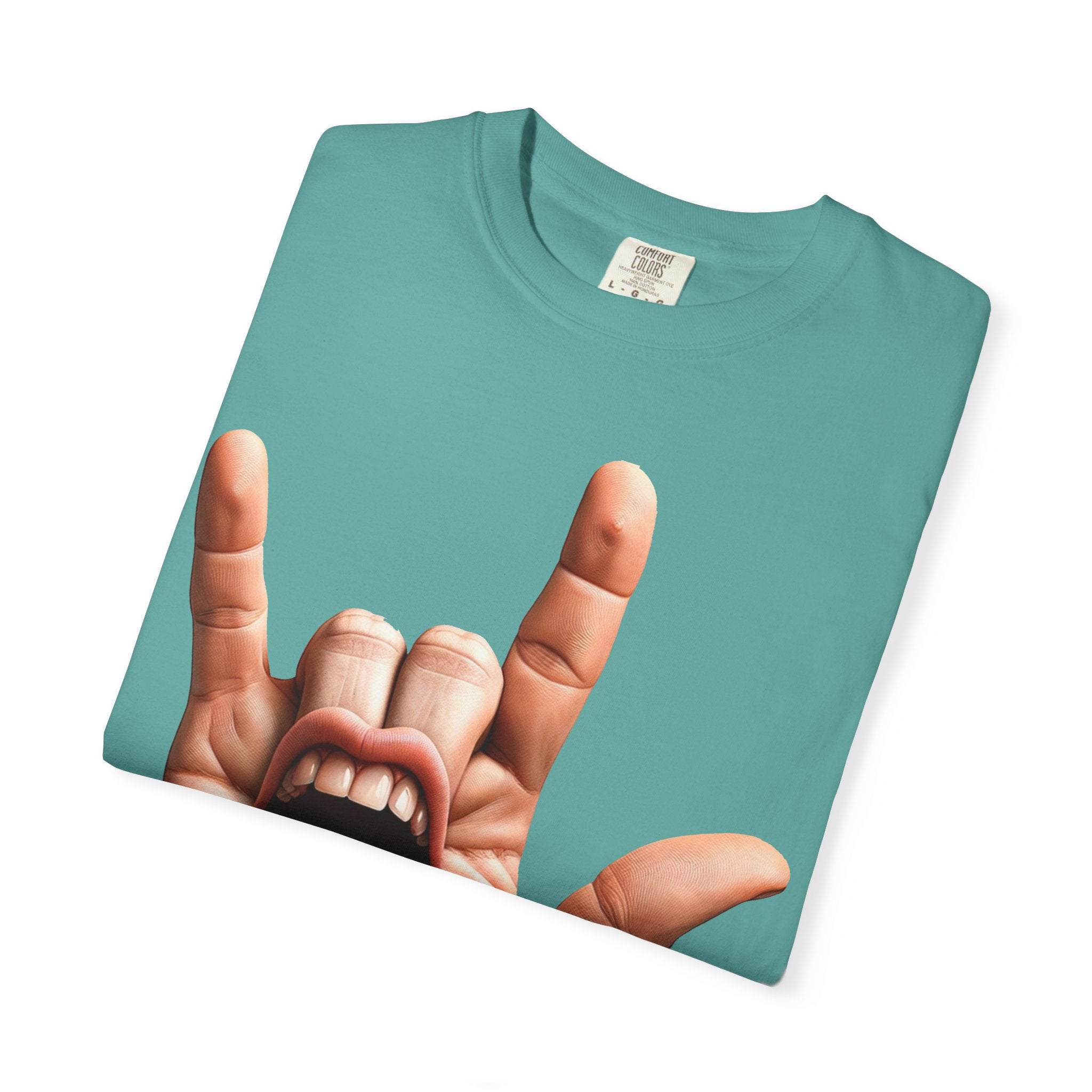 Graphic T-Shirt — Rock Hand Tongue Design