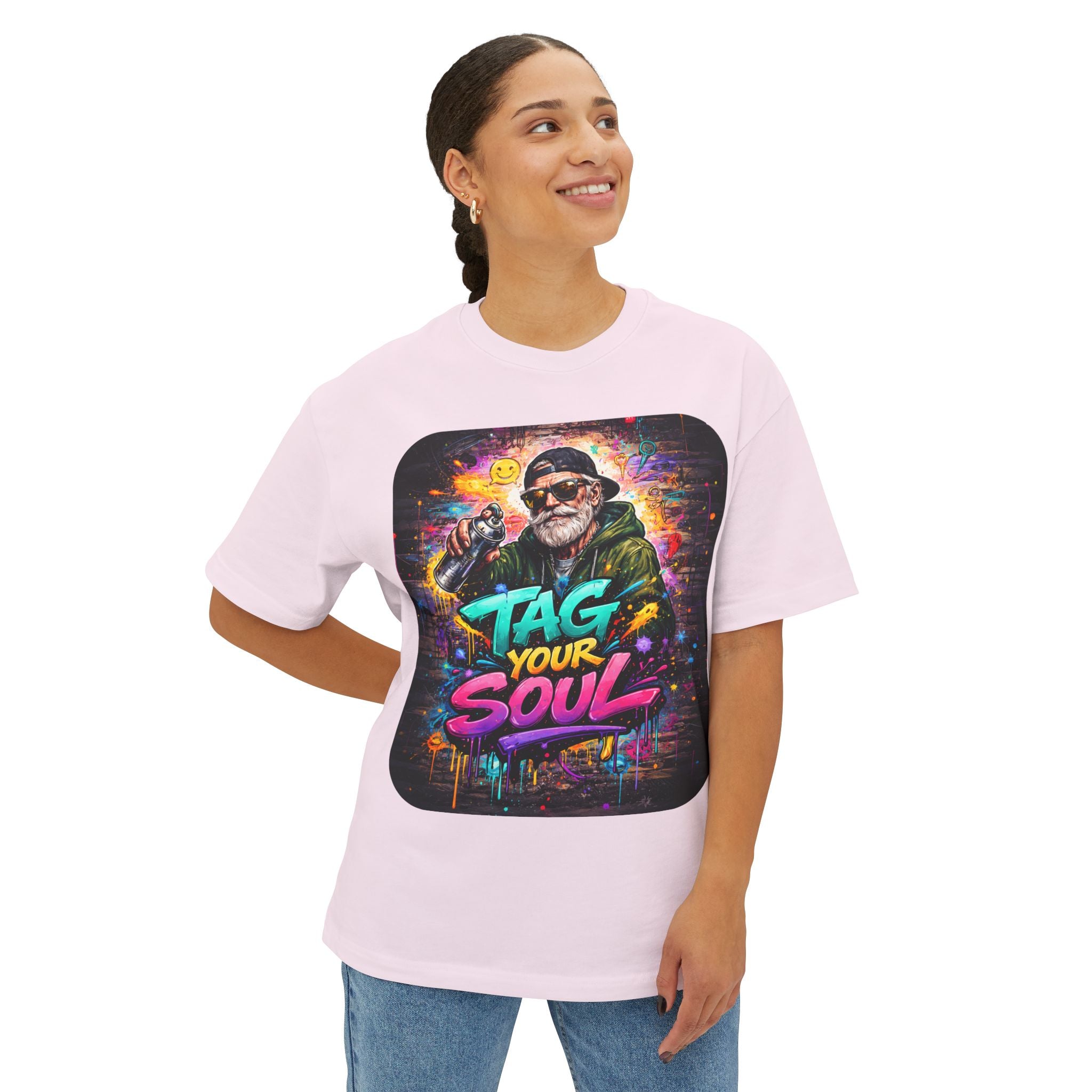 Tag Your Soul Graphic Tee — Retro Graffiti Streetwear T-Shirt
