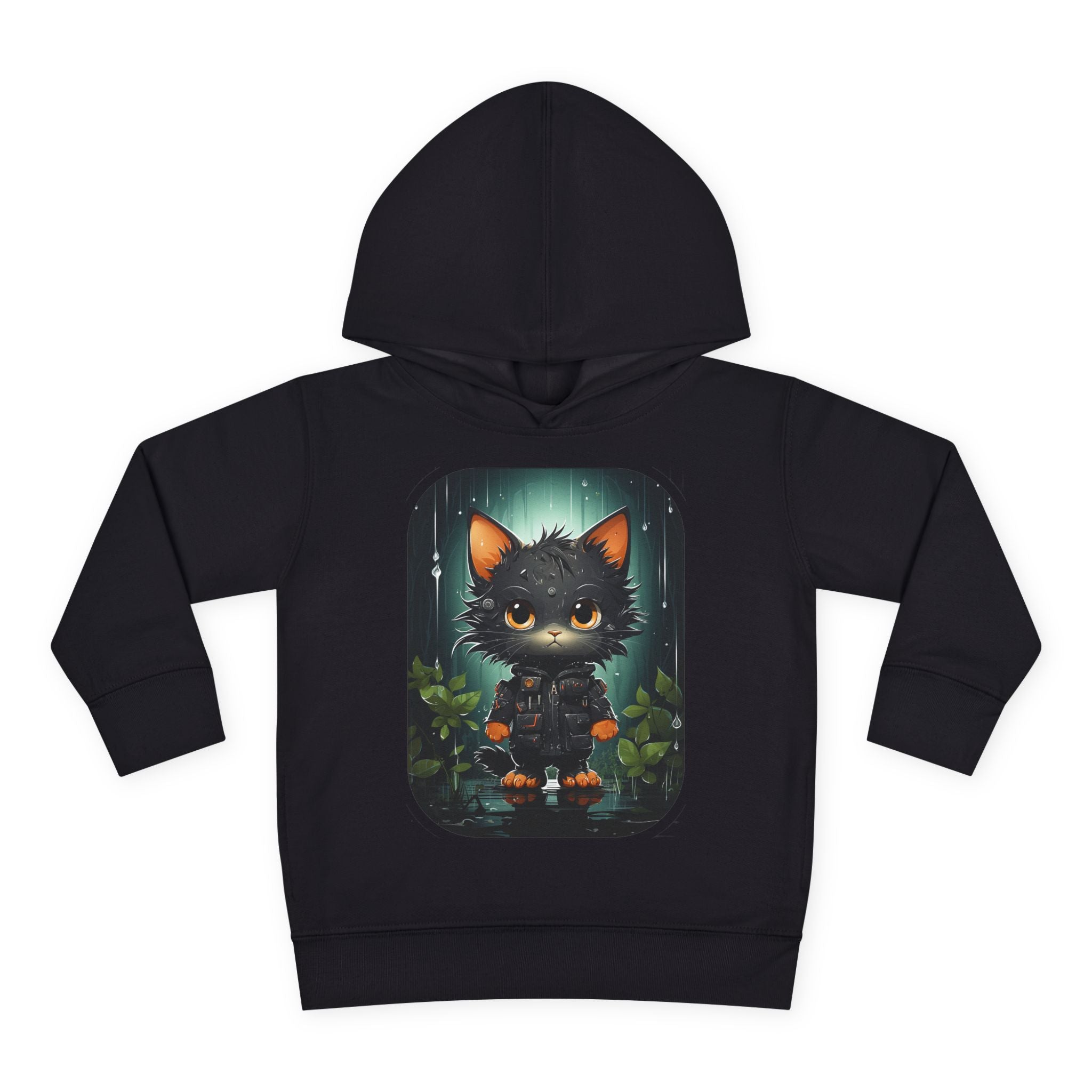 Toddler Hoodie — Cute Forest Black Cat Pullover