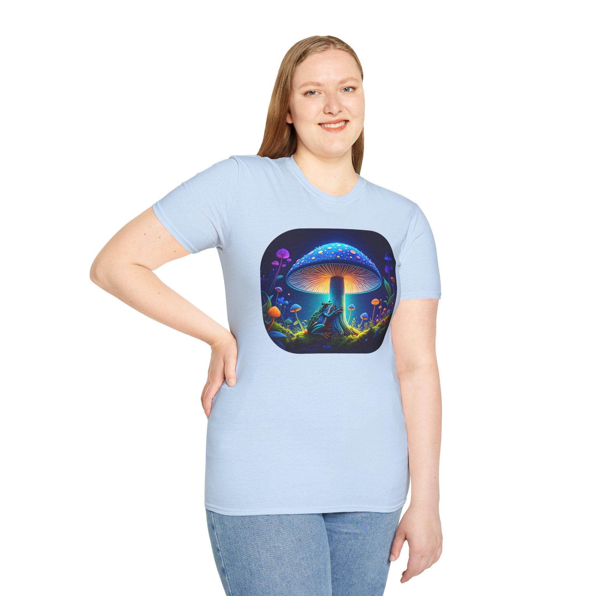 Psychedelic Mushroom Nightscape T-Shirt