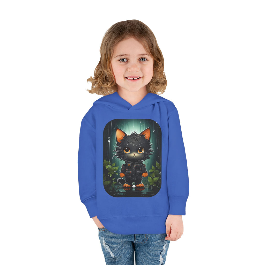Toddler Hoodie — Cute Forest Black Cat Pullover