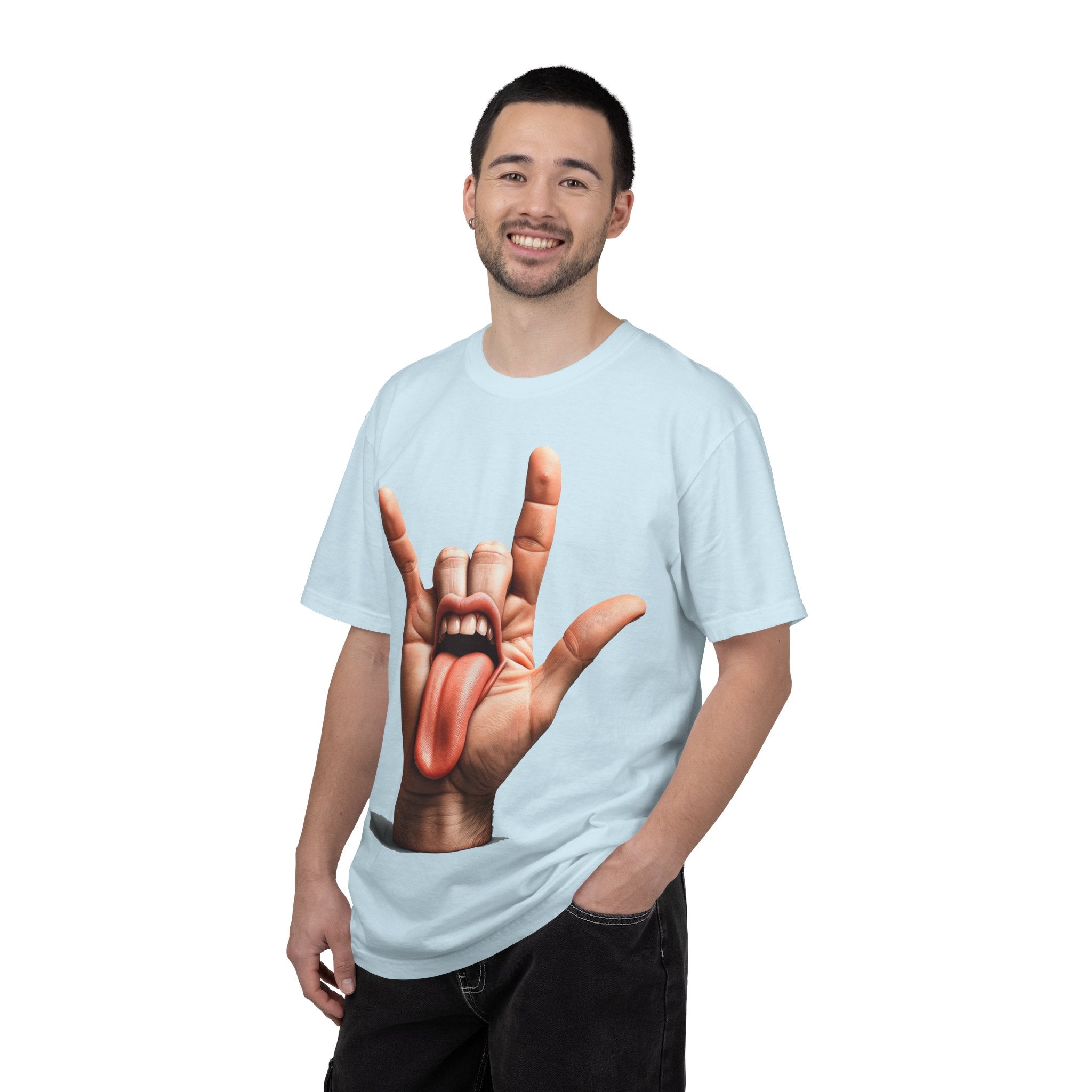 Graphic T-Shirt — Rock Hand Tongue Design