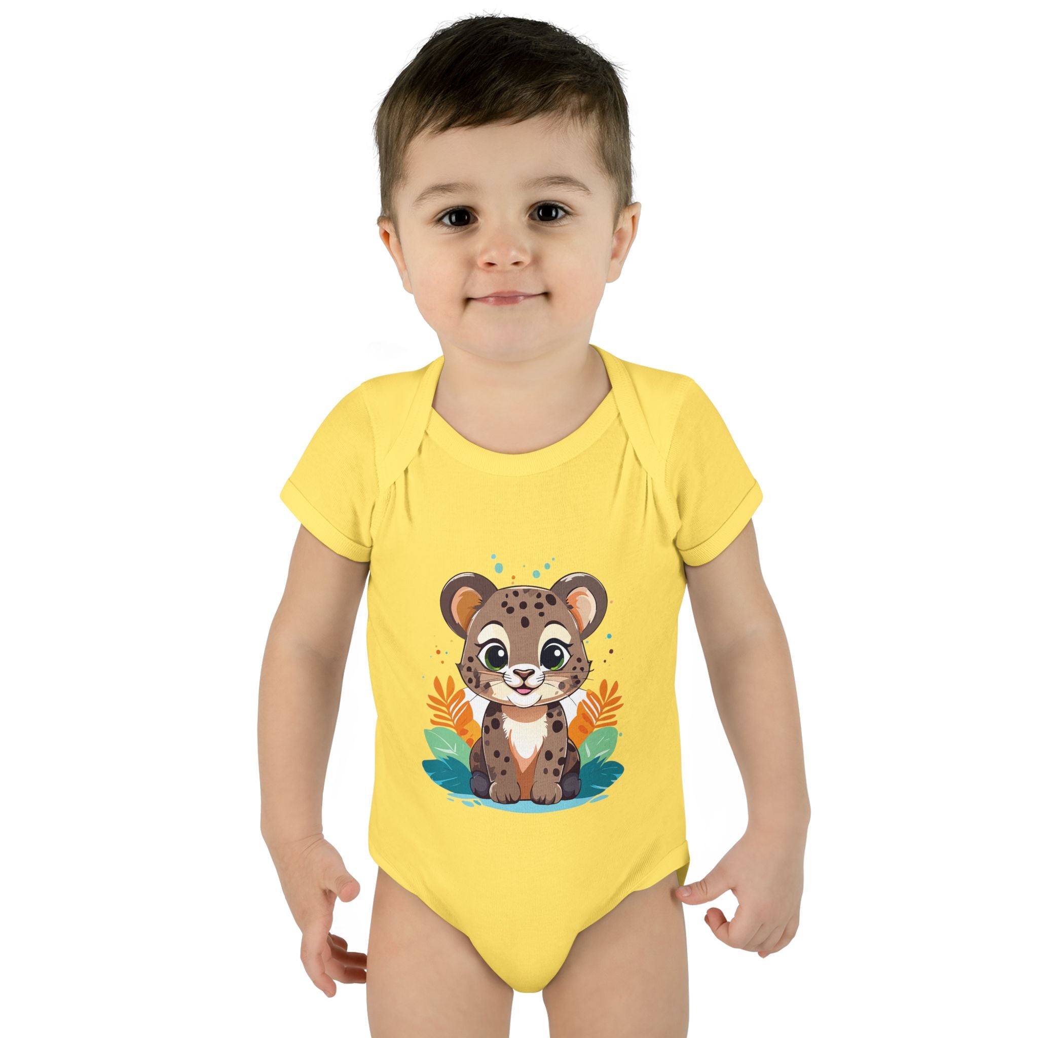 Cute Cheetah Baby Bodysuit — Adorable Infant Onesie with Safari Cat Design