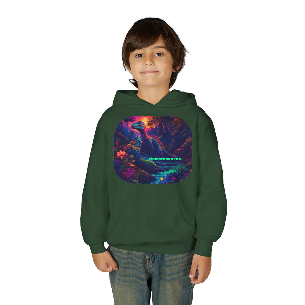 Youth Hoodie — Neon Cyber Jungle Graphic "CONSUMER"