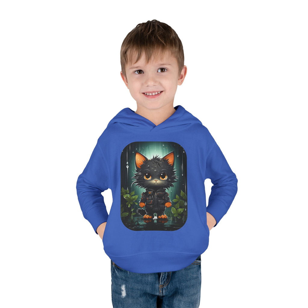 Toddler Hoodie — Cute Forest Black Cat Pullover