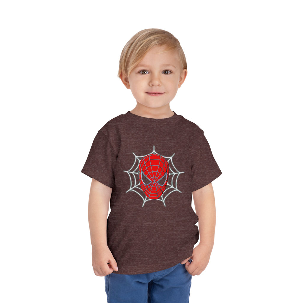 Spider Mask Toddler Tee — Cute Web Hero Graphic Shirt