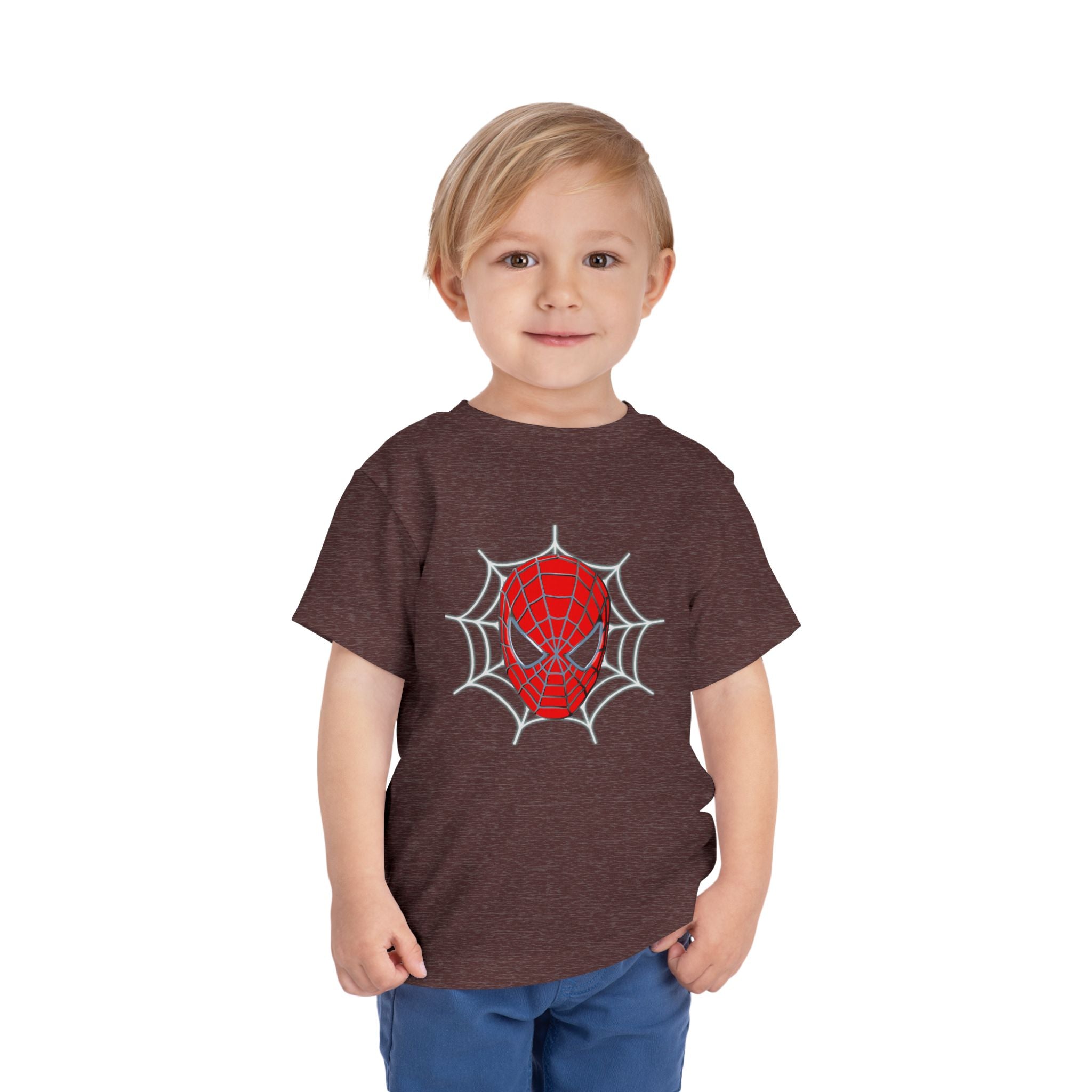 Spider Mask Toddler Tee — Cute Web Hero Graphic Shirt