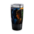 Superhero Profile 20oz Tumbler — Vertical Trio Character Silhouette Travel Mug