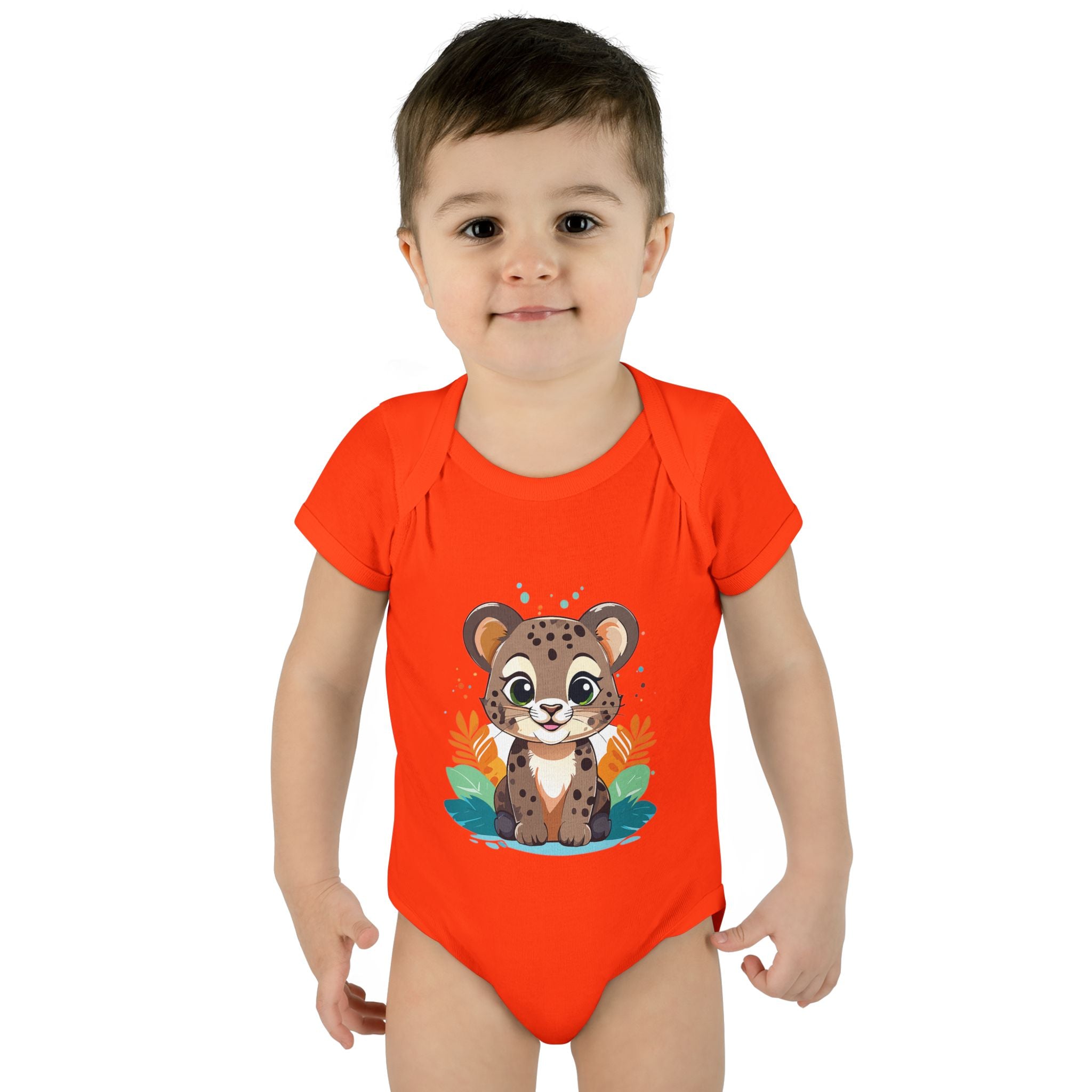 Cute Cheetah Baby Bodysuit — Adorable Infant Onesie with Safari Cat Design