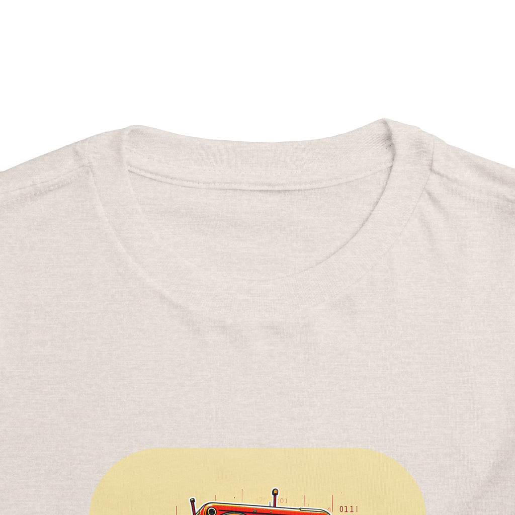 Retro Red Robot Toddler Tee — Cute Vintage Robot Graphic Shirt