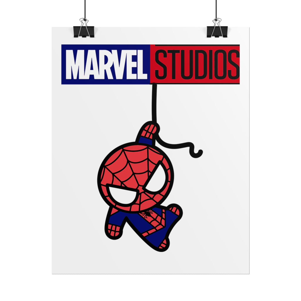 Marvel Studios Spider-Man Rolled Poster — Cute Hanging Cartoon Spider-Man Wall Art