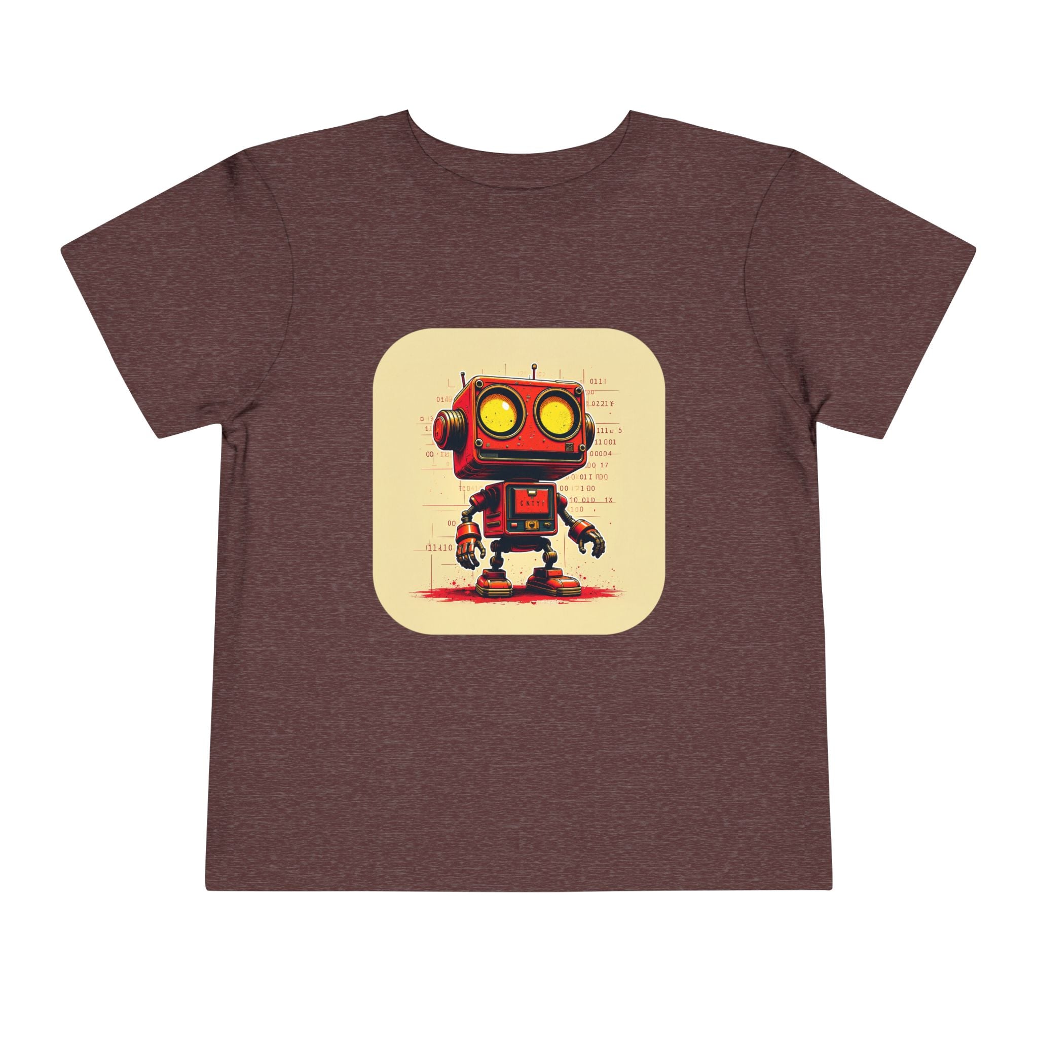 Retro Red Robot Toddler Tee — Cute Vintage Robot Graphic Shirt