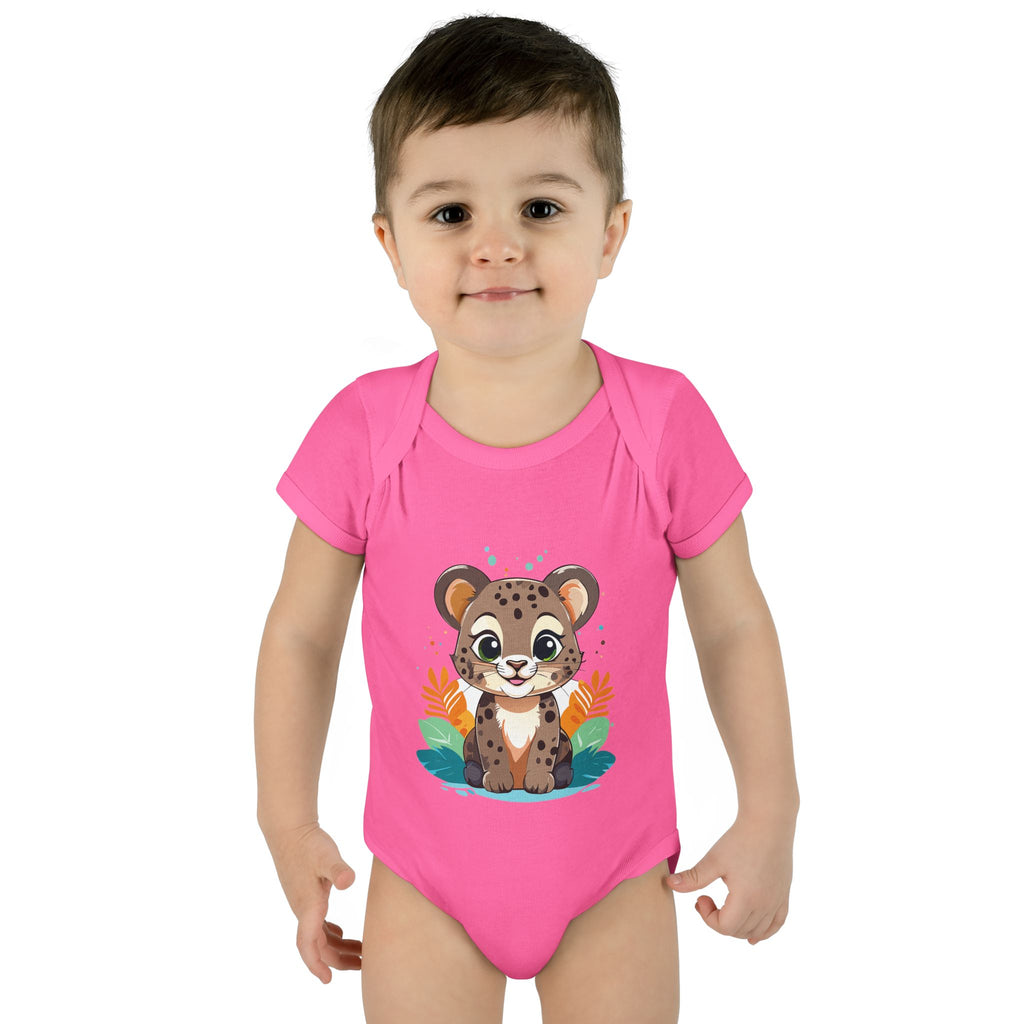 Cute Cheetah Baby Bodysuit — Adorable Infant Onesie with Safari Cat Design
