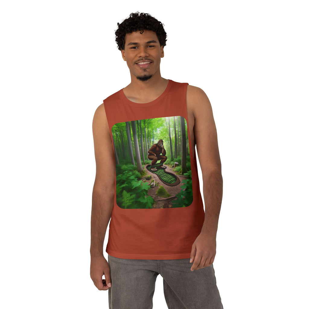 Bigfoot Forest Tank Top — Sasquatch Woodland Graphic Tank