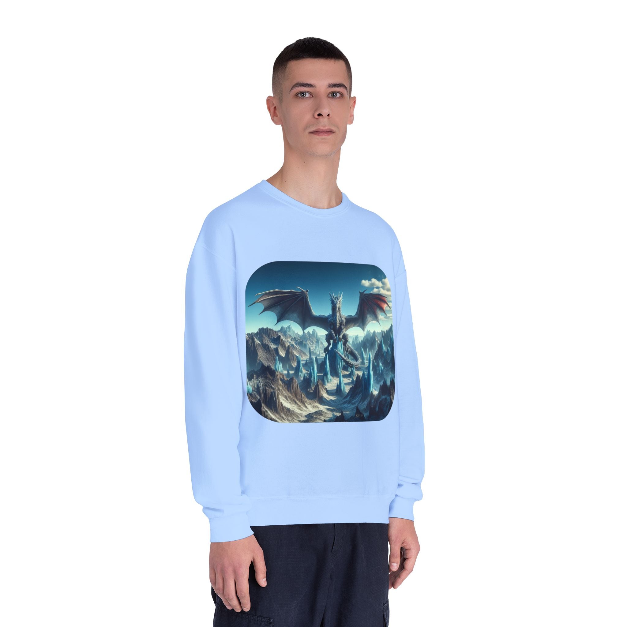 Dragon Graphic Crewneck Sweatshirt — Eye‑Catching Mythical Design