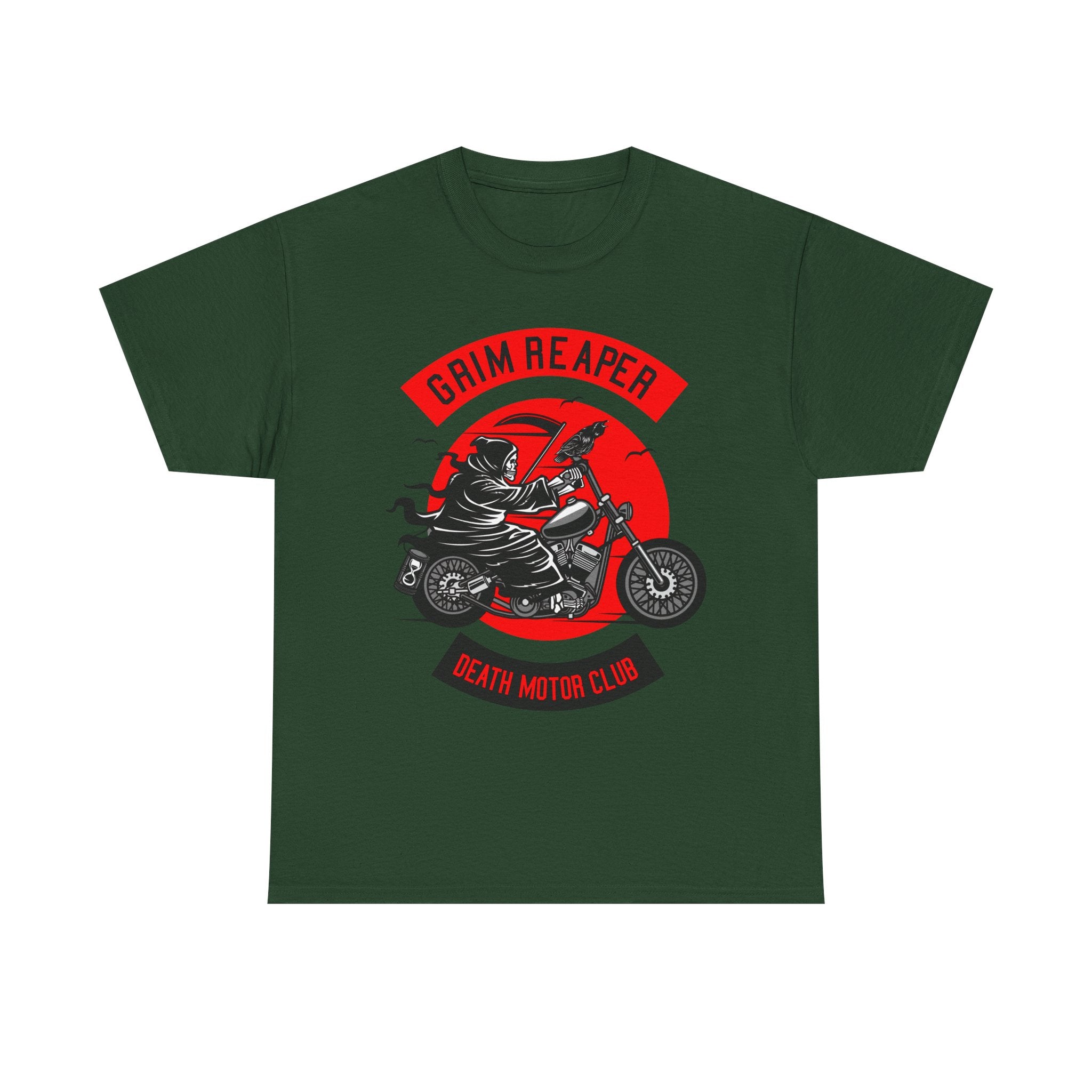 Grim Reaper Motor Club Tee — Biker Skull Motorcycle T‑Shirt