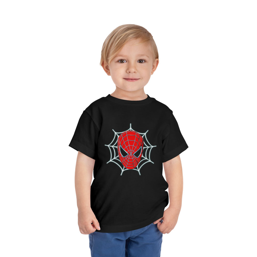 Spider Mask Toddler Tee — Cute Web Hero Graphic Shirt