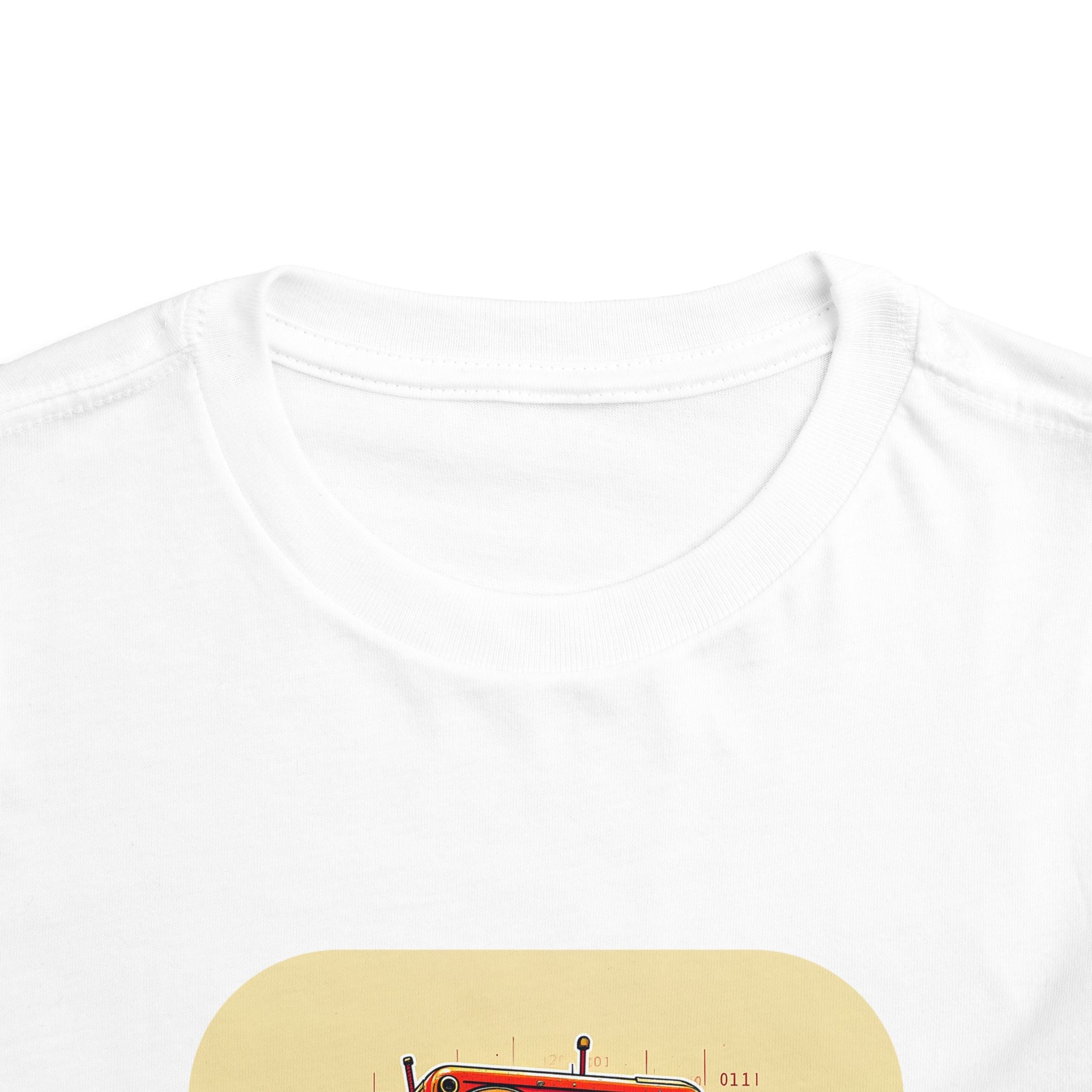 Retro Red Robot Toddler Tee — Cute Vintage Robot Graphic Shirt