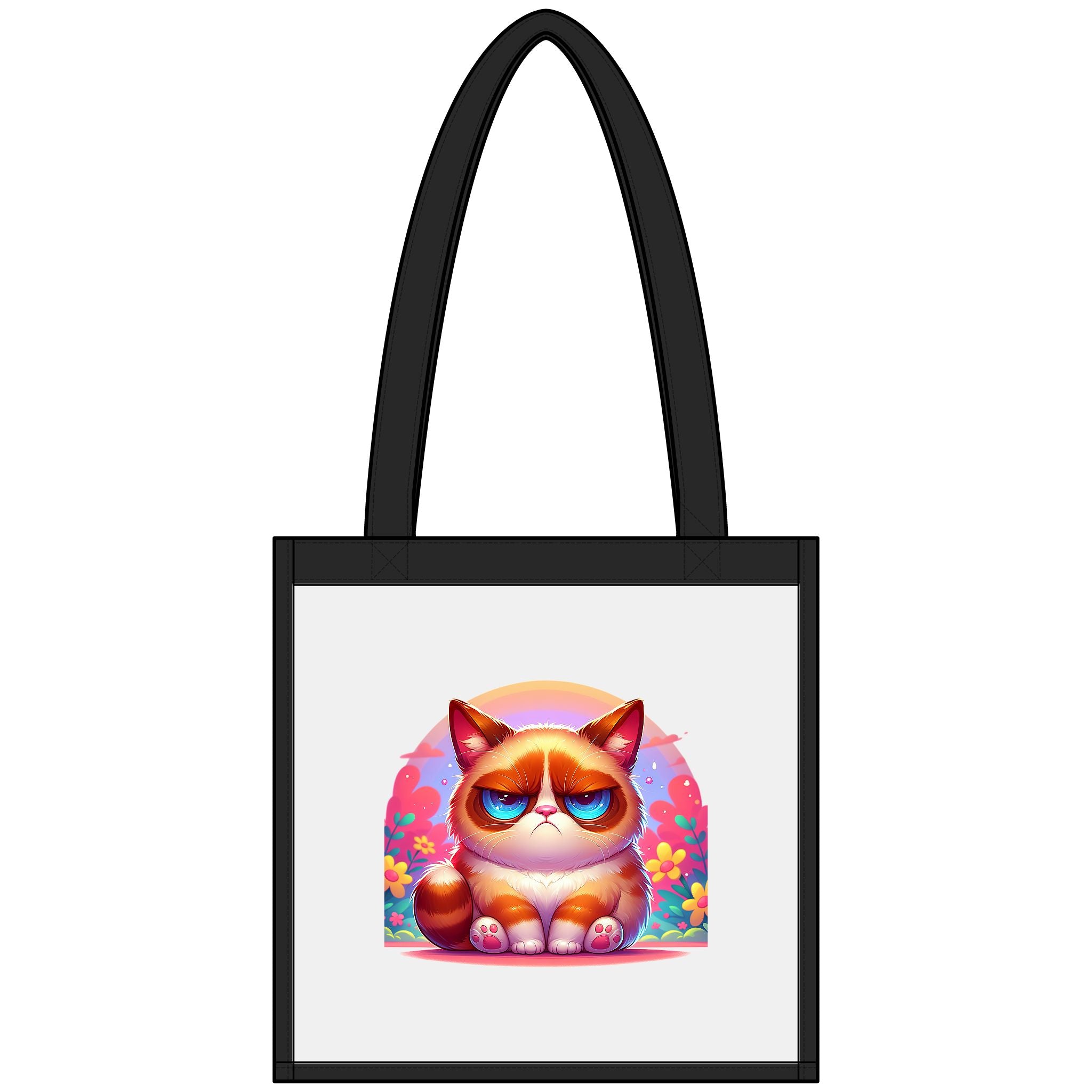 Grumpy Cat Floral Clear Stadium Tote