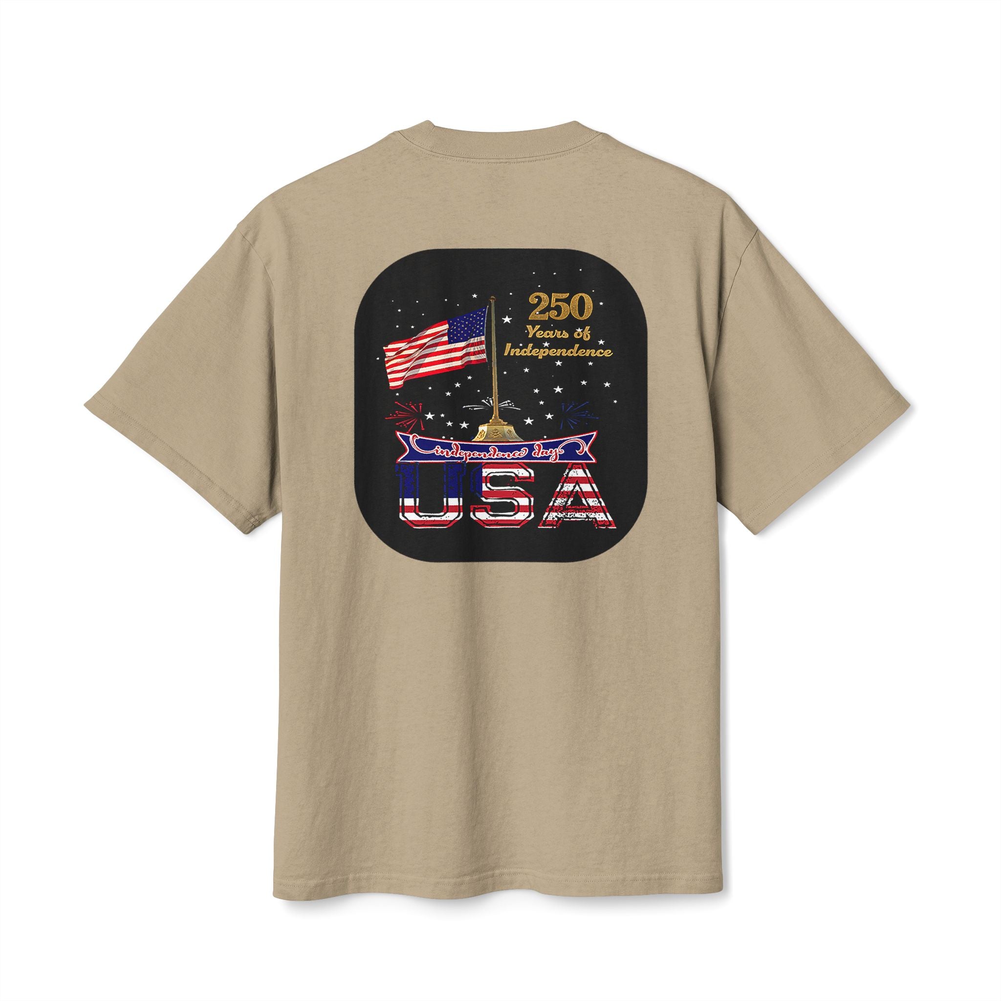 USA 250th Anniversary T-Shirt — Patriotic Flag Fourth of July Tee