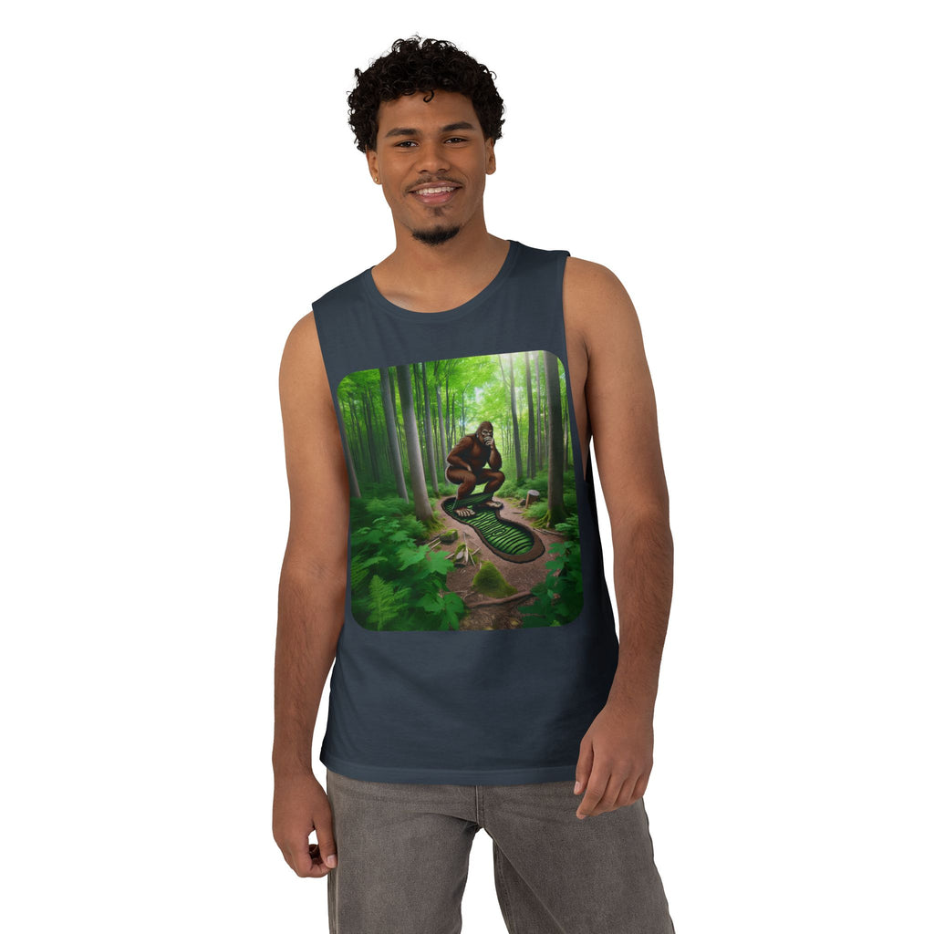 Bigfoot Forest Tank Top — Sasquatch Woodland Graphic Tank