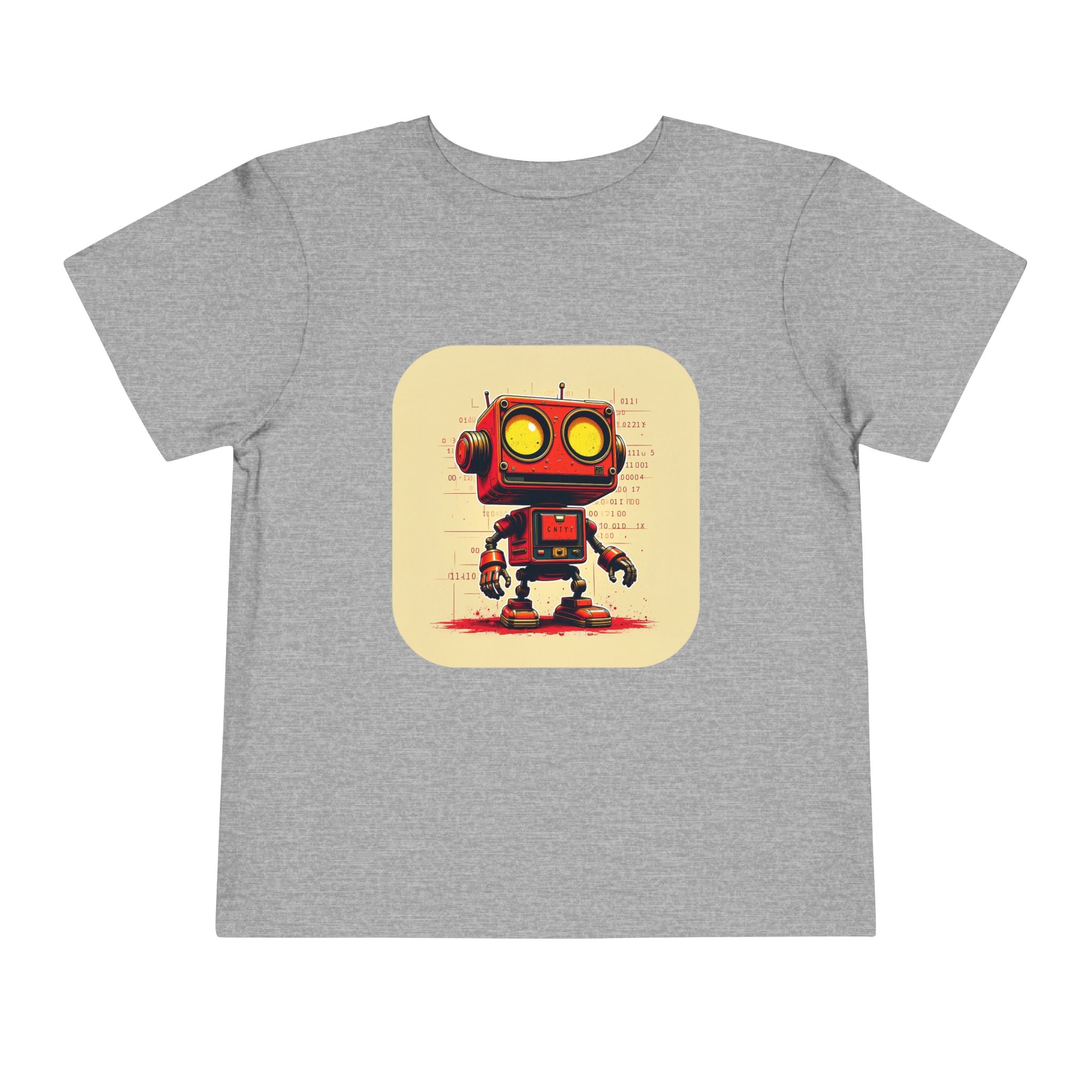 Retro Red Robot Toddler Tee — Cute Vintage Robot Graphic Shirt