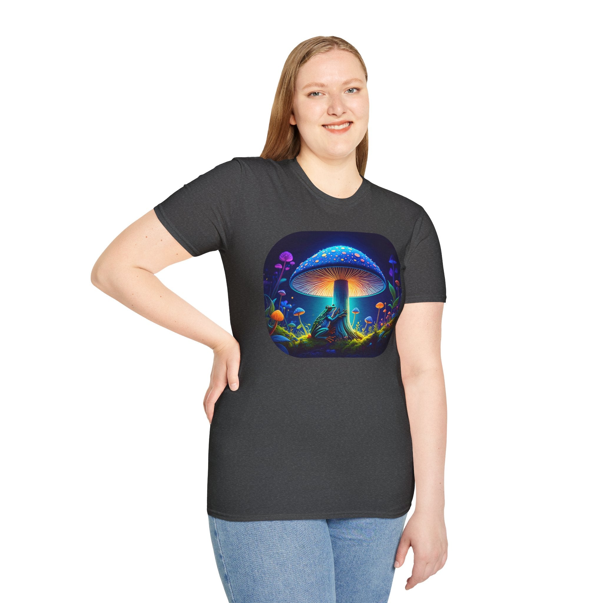 Psychedelic Mushroom Nightscape T-Shirt