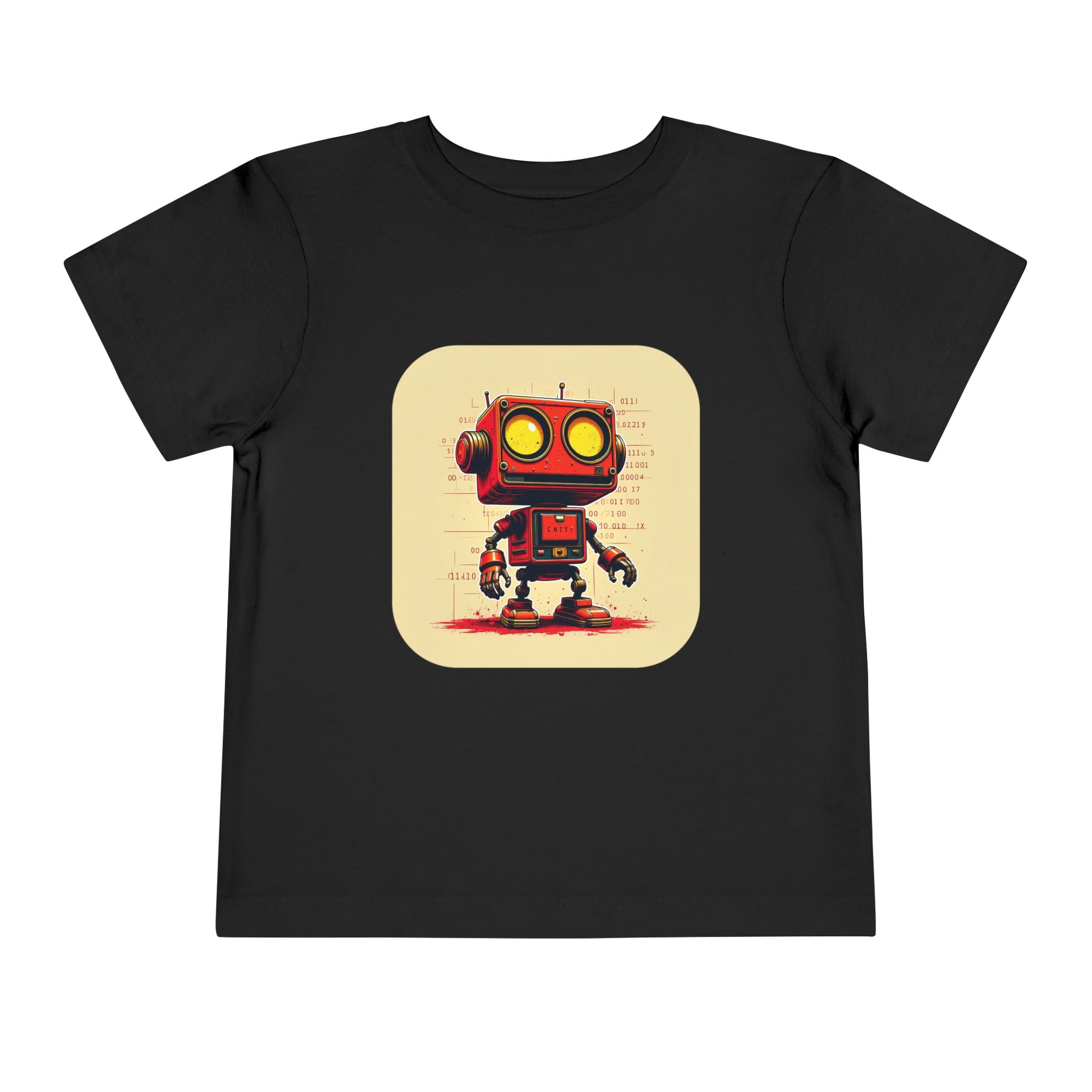 Retro Red Robot Toddler Tee — Cute Vintage Robot Graphic Shirt