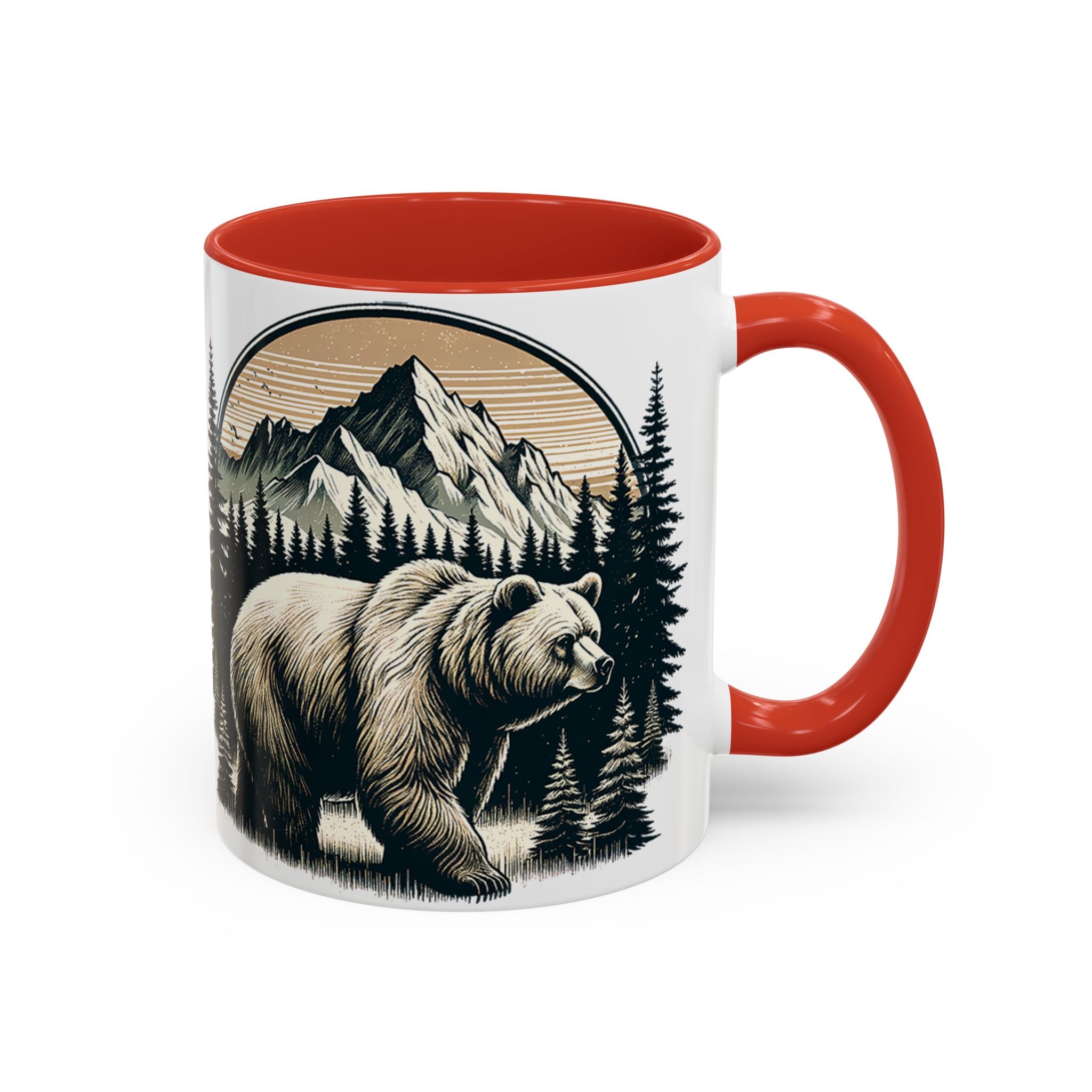 Bear Forest Coffee Mug — Mountain Wildlife Accent Mug (11/15oz)