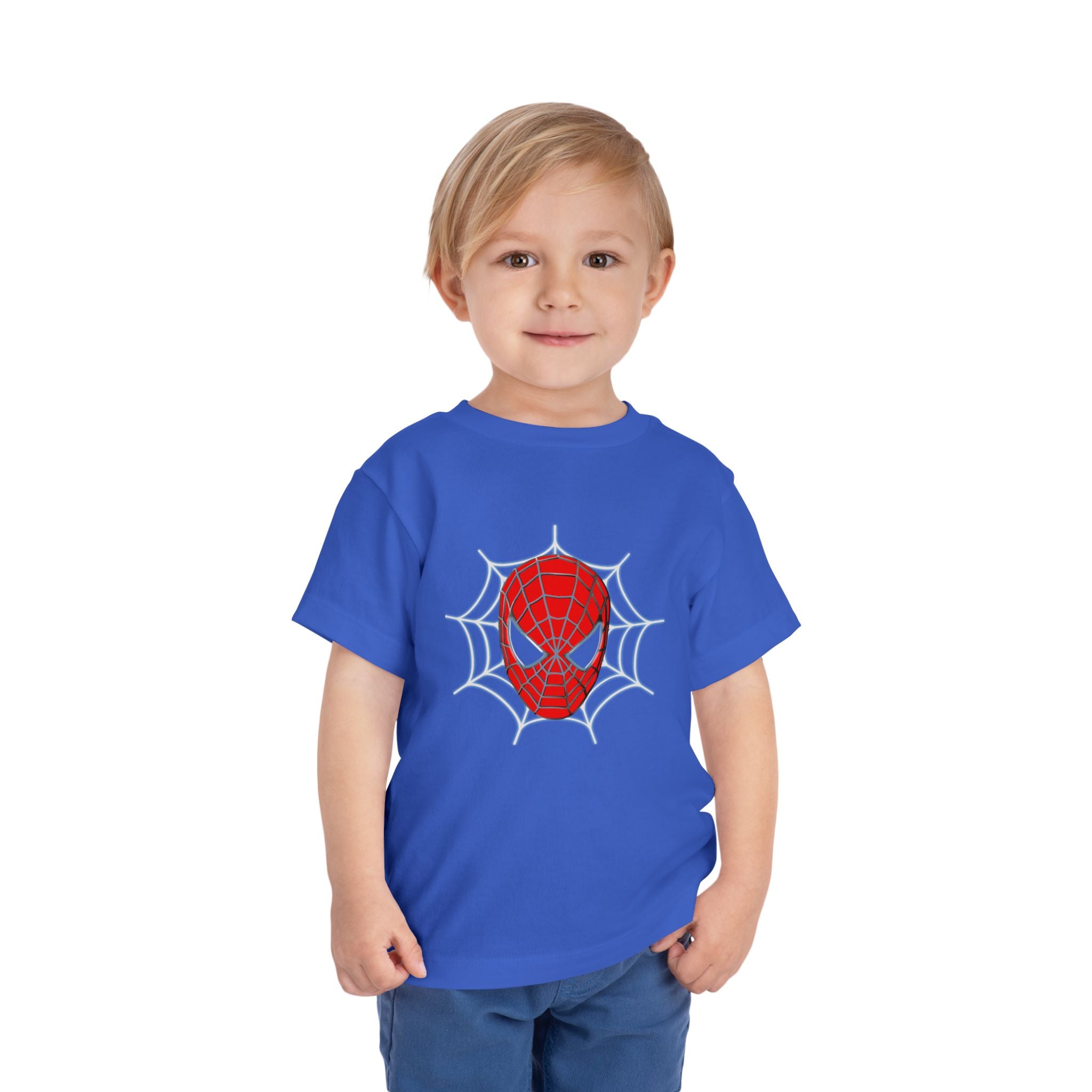 Spider Mask Toddler Tee — Cute Web Hero Graphic Shirt