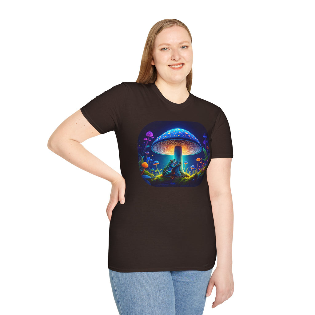 Psychedelic Mushroom Nightscape T-Shirt