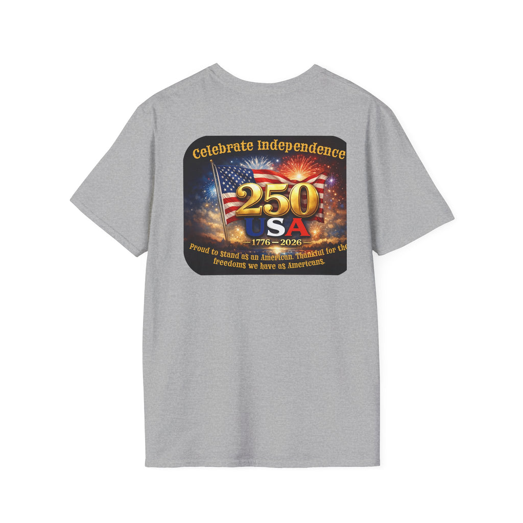 Independence 250 USA T-Shirt — Celebrate 1776–2026 Patriotic Fireworks Tee